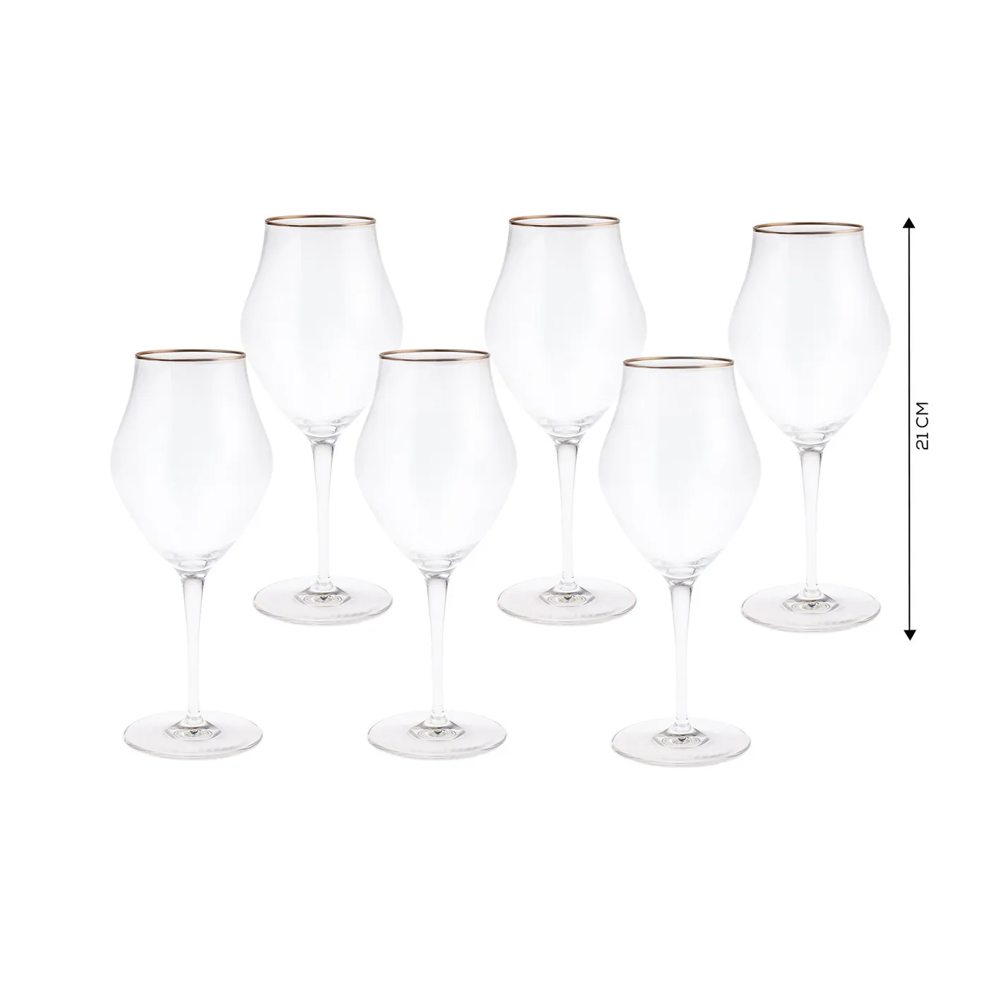 Bormioli Rocco Inalto Arte Cal Kleines Platin Kelch Set, 6 Teilig - Image 2