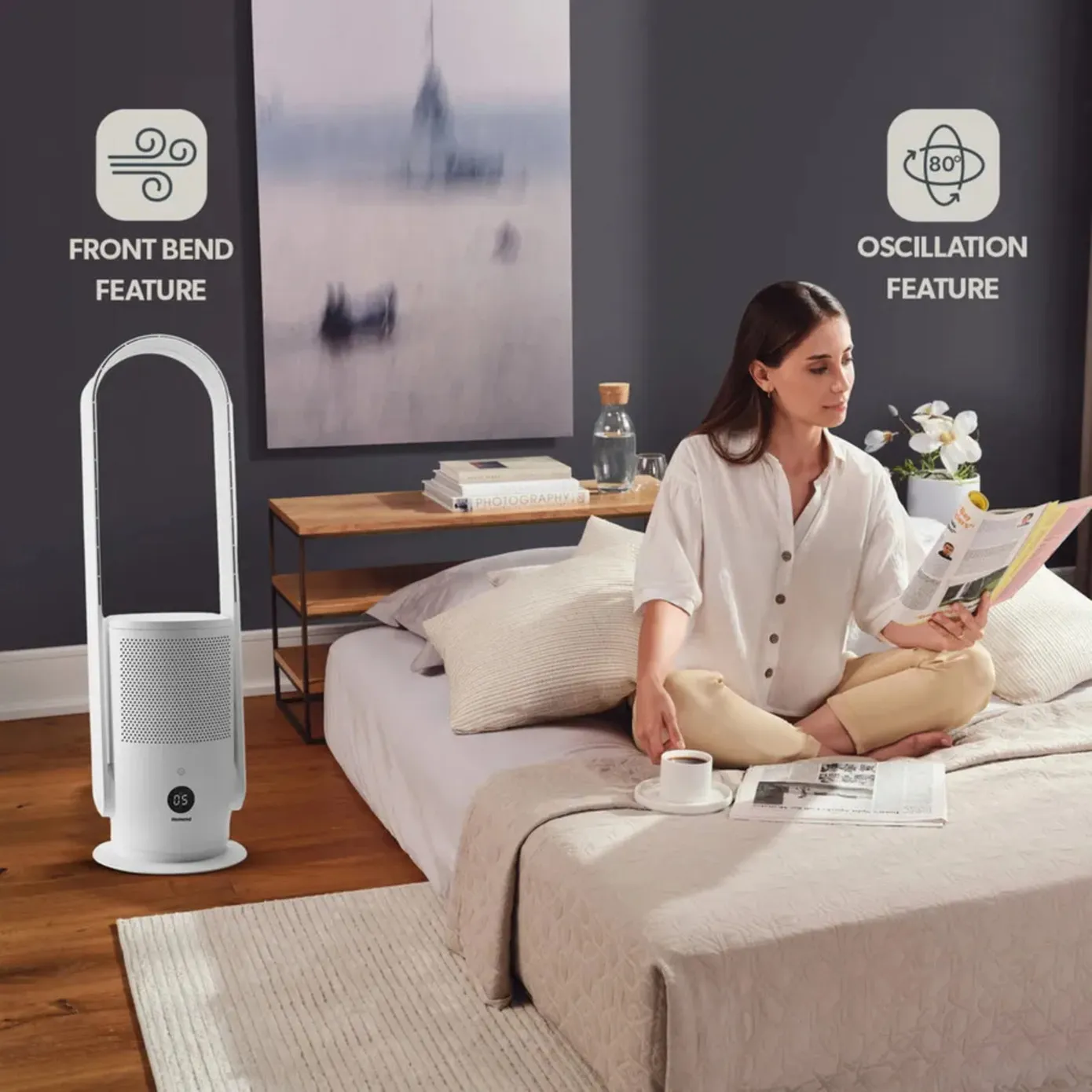 Homend O-zone 9008H Cool+ Heatwave Luftreiniger 35W Weiß - Image 3