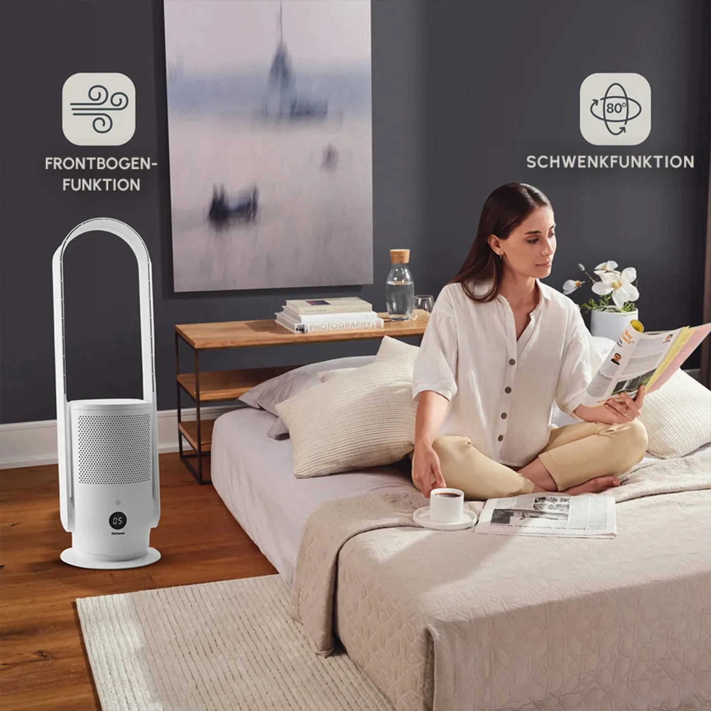 Homend O-zone 9008H Cool+ Heatwave Luftreiniger 35W Weiß - Image 5