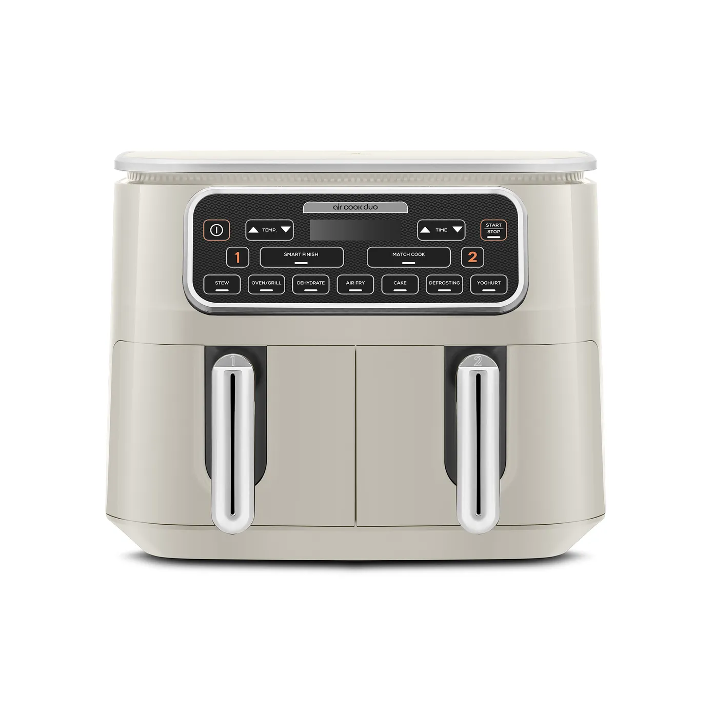 Karaca Air Cook Duo Heißluftfritteuse XXXL 8 Liter Airfryer, Starlight, 8 Personen, 2500W