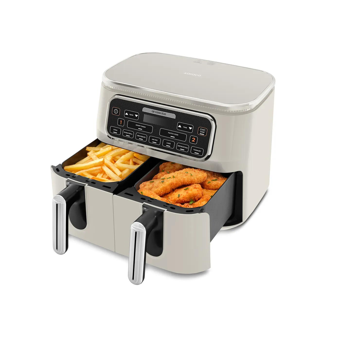 Karaca Air Cook Duo Heißluftfritteuse XXXL 8 Liter Airfryer, Starlight, 8 Personen, 2500W - Image 15