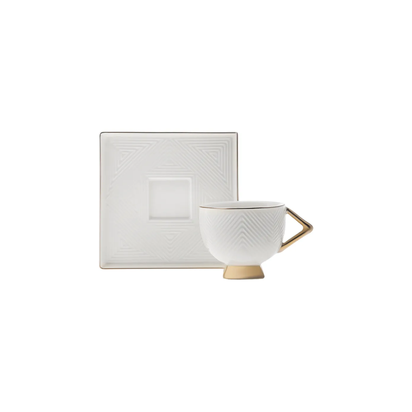 Karaca Art Deco Cream Cremefarbenes 2 Personen Kaffeetassen Set - Image 3
