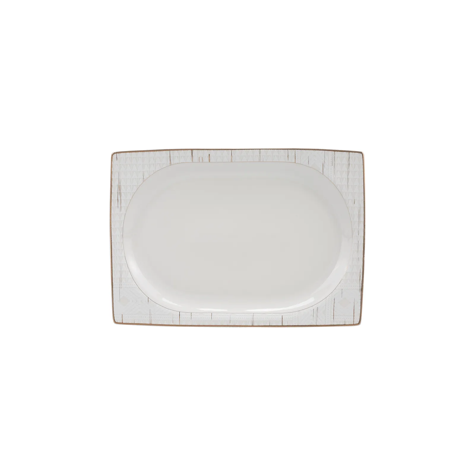 Karaca Batik Cream 60-teiliges Tafelgeschirr-Set für 12 Personen Gold Quadrat - Image 4