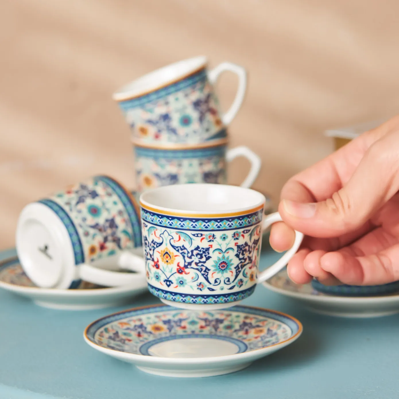 Karaca Beylerbeyi 6 Personen Kaffeetassen Set, 80 ml - Image 3