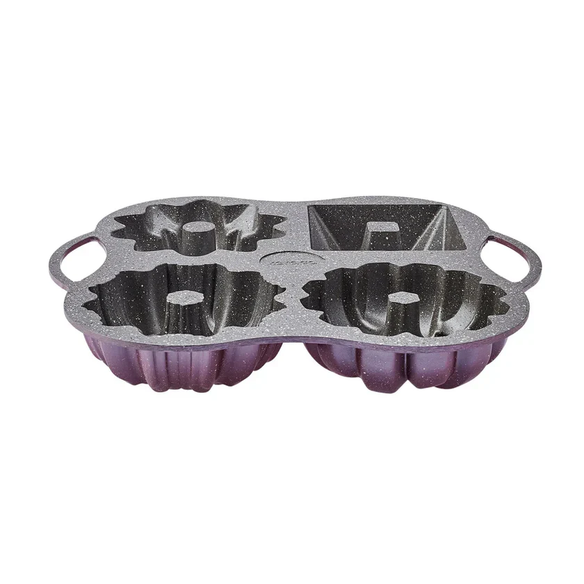 Karaca Cake pro aluminium guss dekorative kuchen form, 4 stück, 28cmx35cm, rosa - Image 3