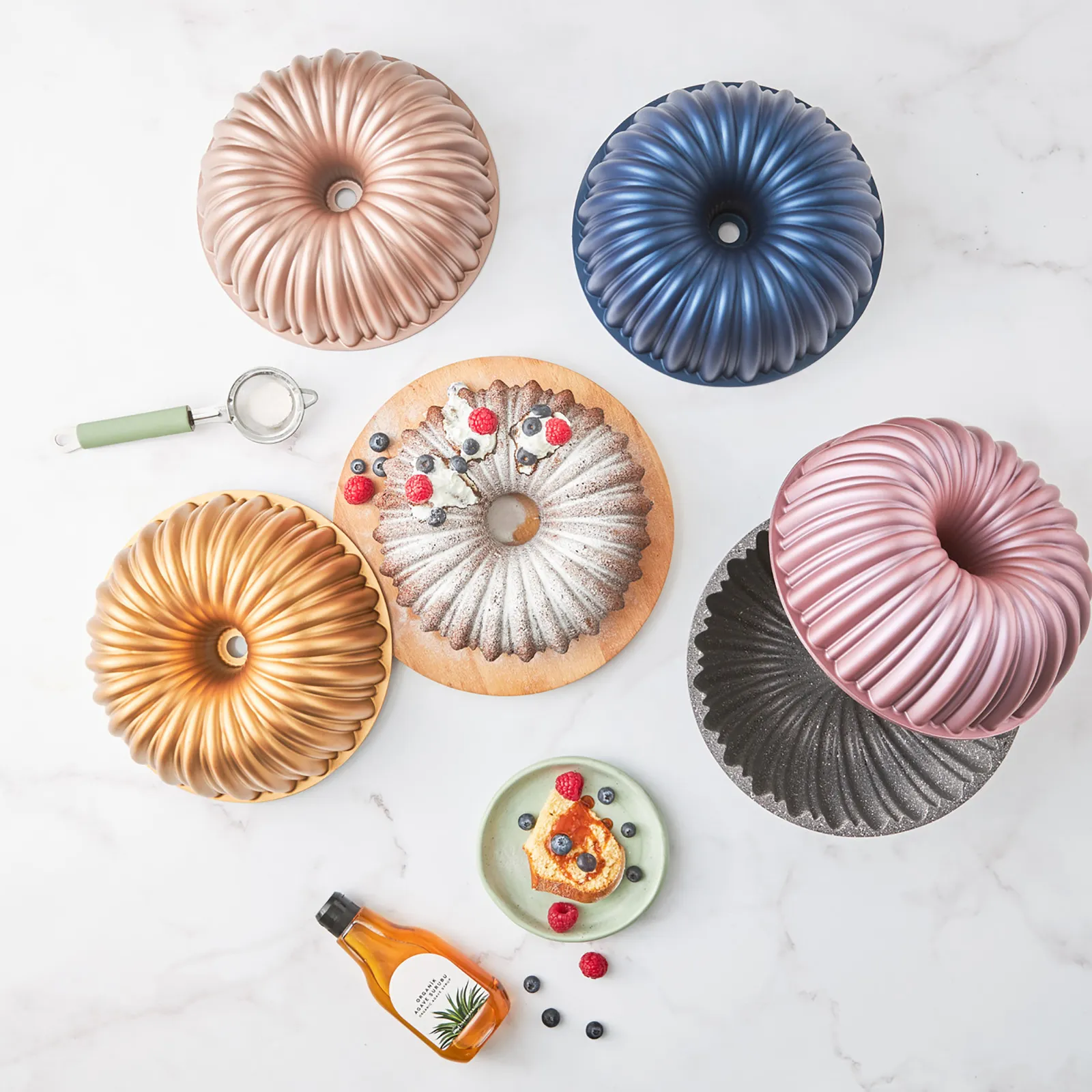 Karaca Cake Pro Geschnittene Rosegold Gießen Kuchenform - Image 8