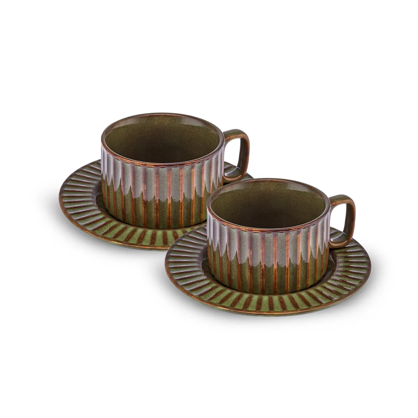 Karaca Cereus Tee-Set für 2 Personen, 4 Teilig, Grün - Image 5