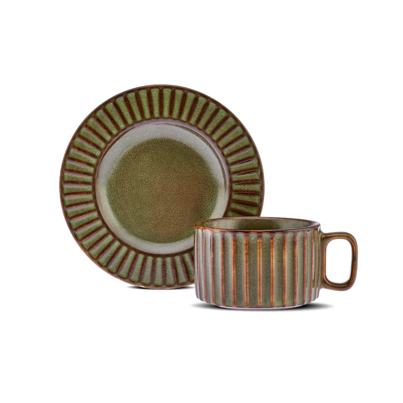 Karaca Cereus Tee-Set für 2 Personen, 4 Teilig, Grün - Image 6