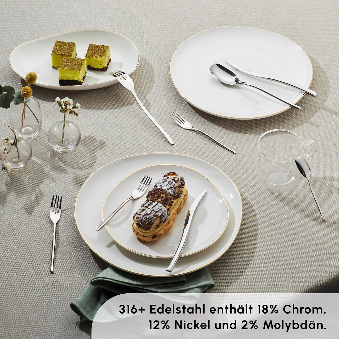 Karaca Dora 316+ Premium 84 Teiliges Für 12 Personen Besteck Set - Image 7