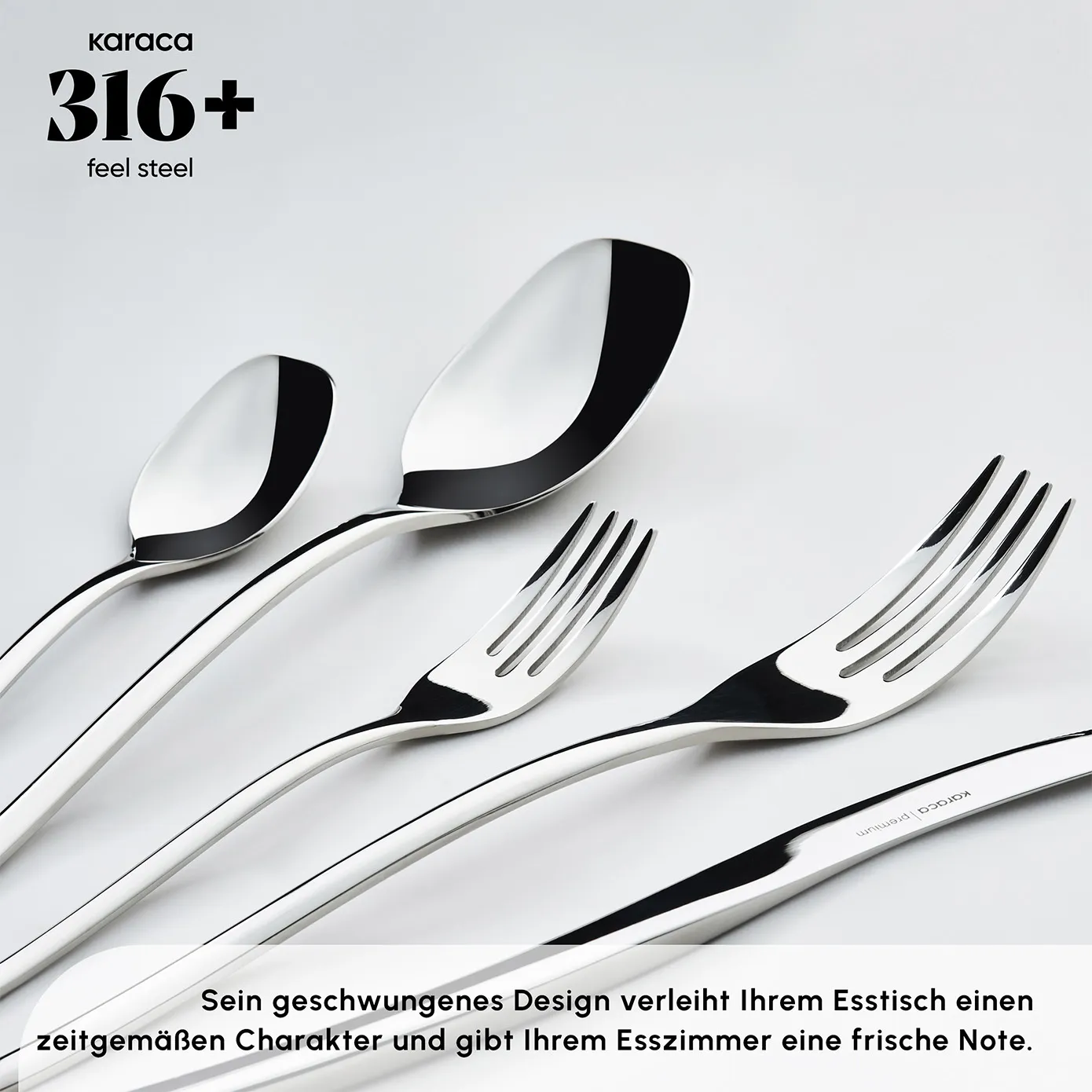 Karaca Dora 316+ Premium 84 Teiliges Für 12 Personen Besteck Set - Image 8