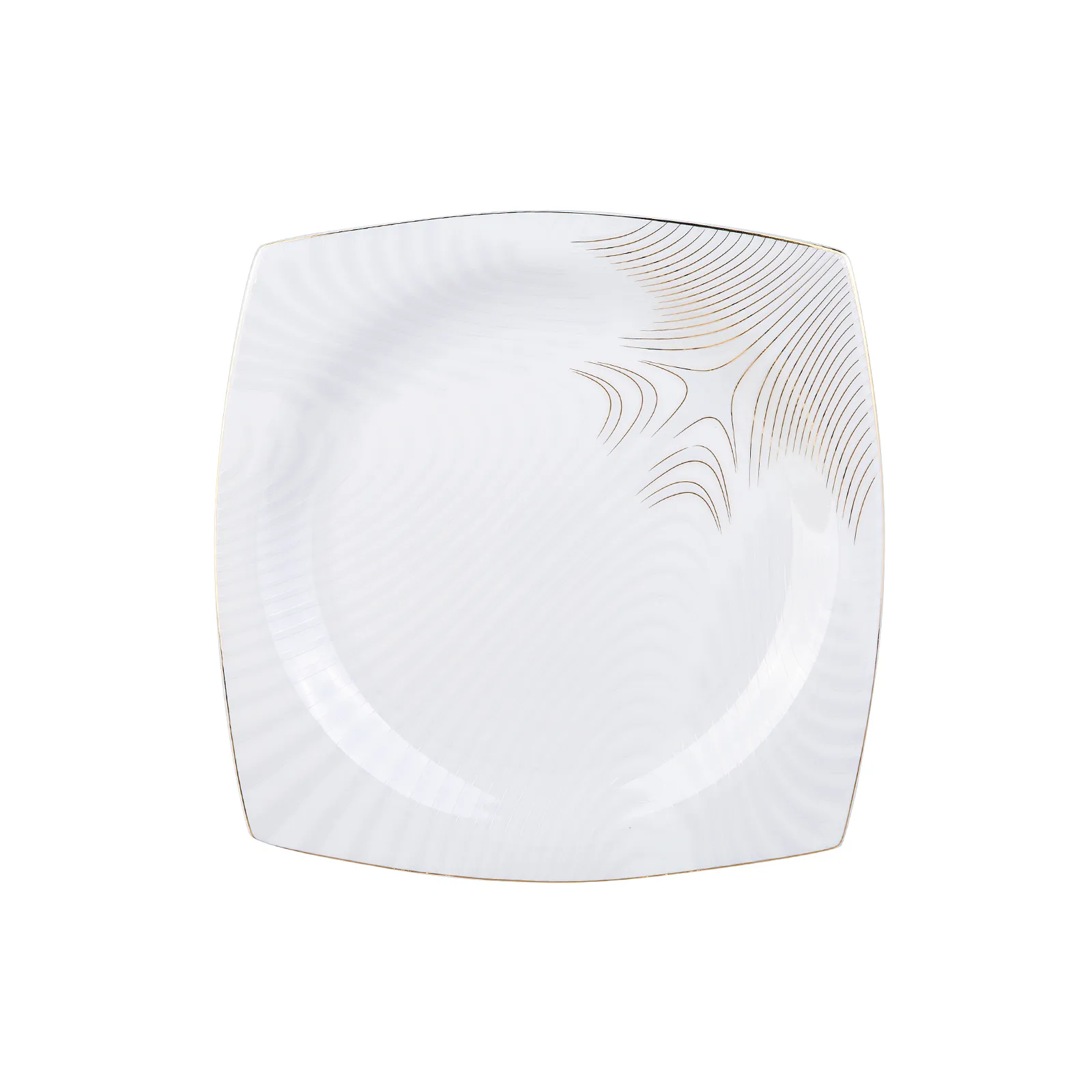Karaca Fine Bone New Together Alone Gold 60-teiliges Quadratisches Geschirr für 12 Personen - Image 8