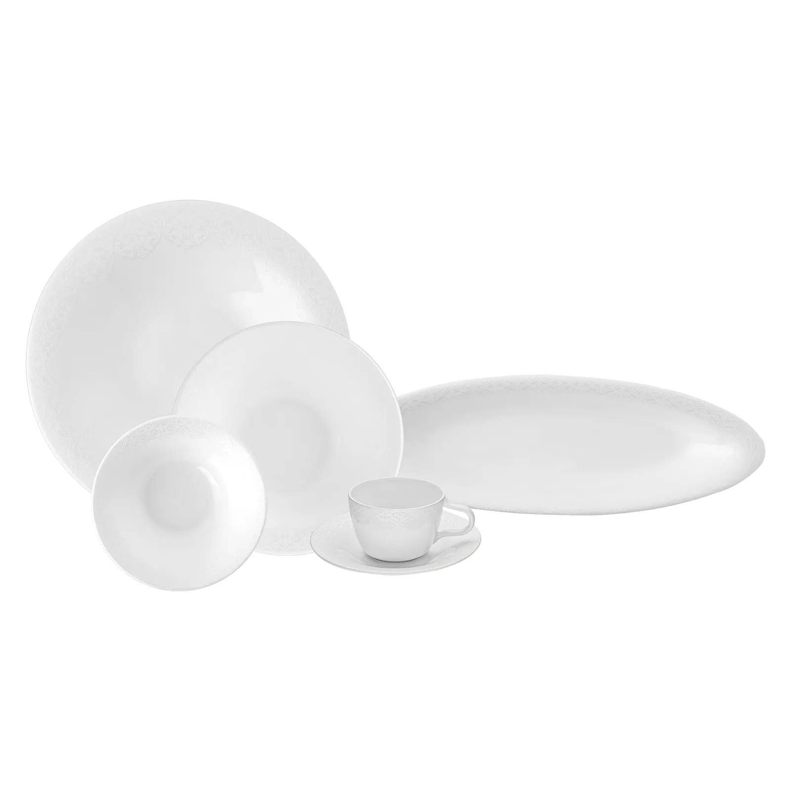 Karaca Fine Pearl Eternal 26-teiliges Frühstücksset und Servierschalen - Image 2