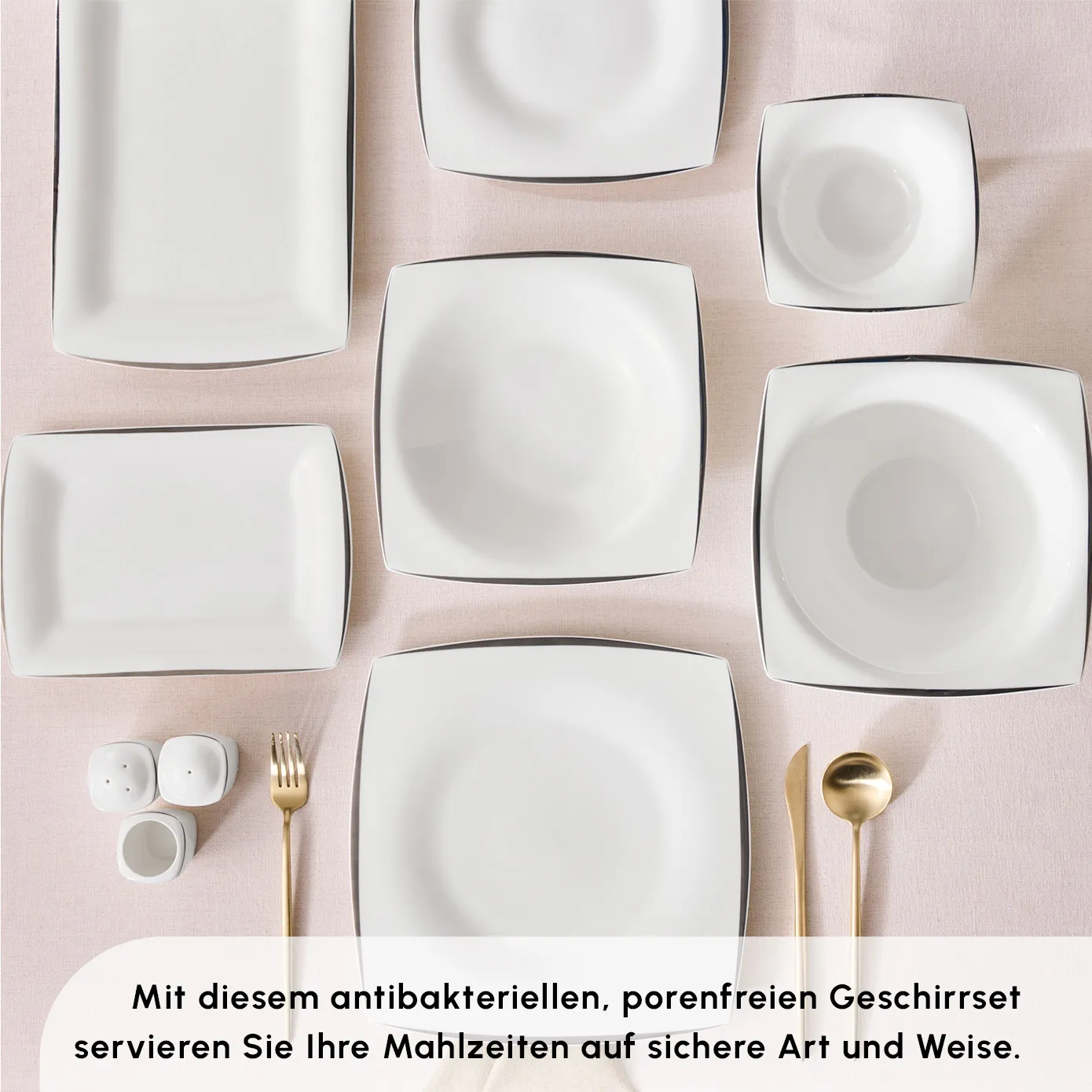 Karaca Fine Pearl New Agate 58-Teiliges 12-Personen Geschirrset  Platin - Image 6