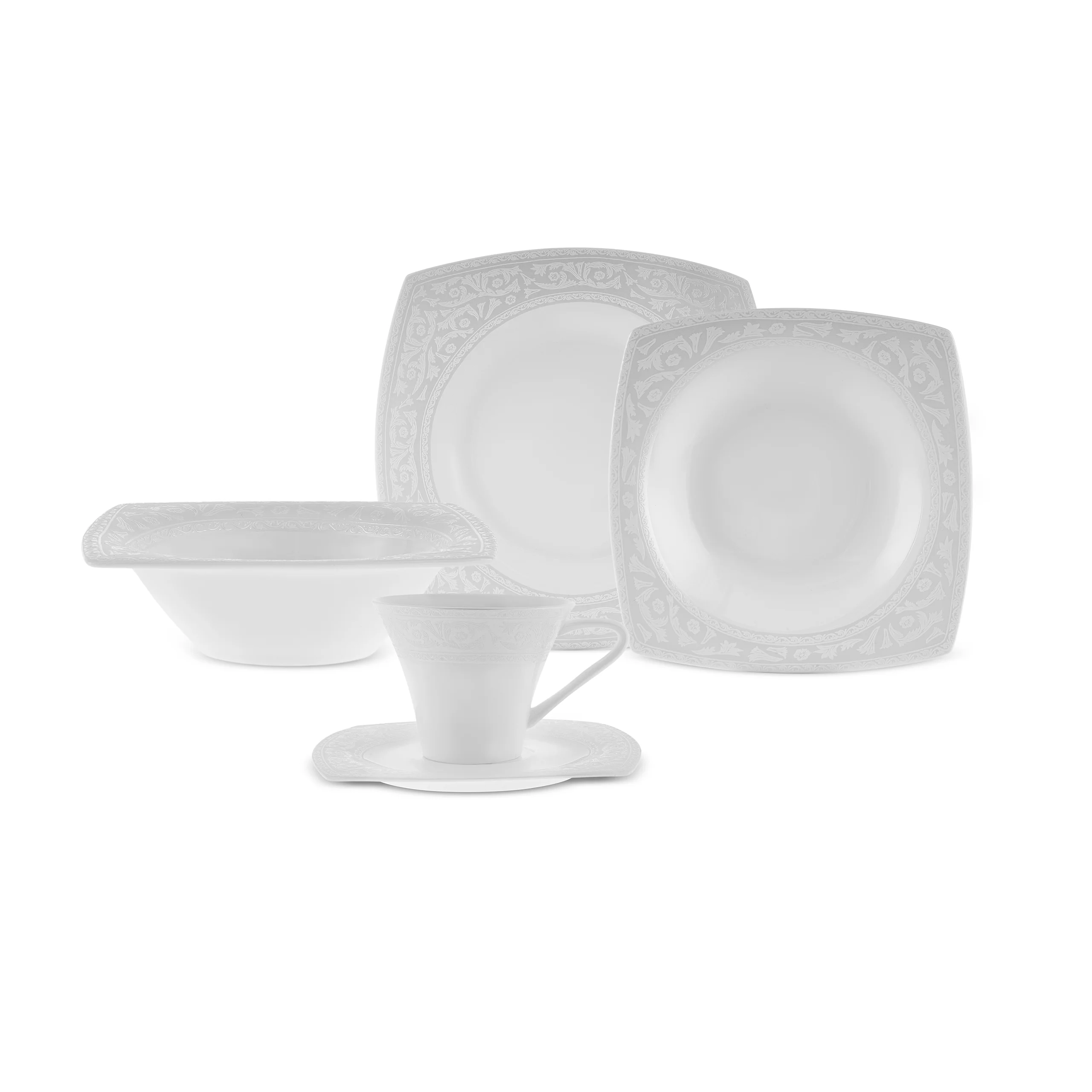Karaca Fine Pearl Roma 26-Teiliges 6-Personen Frühstücksset Quadrat - Image 3
