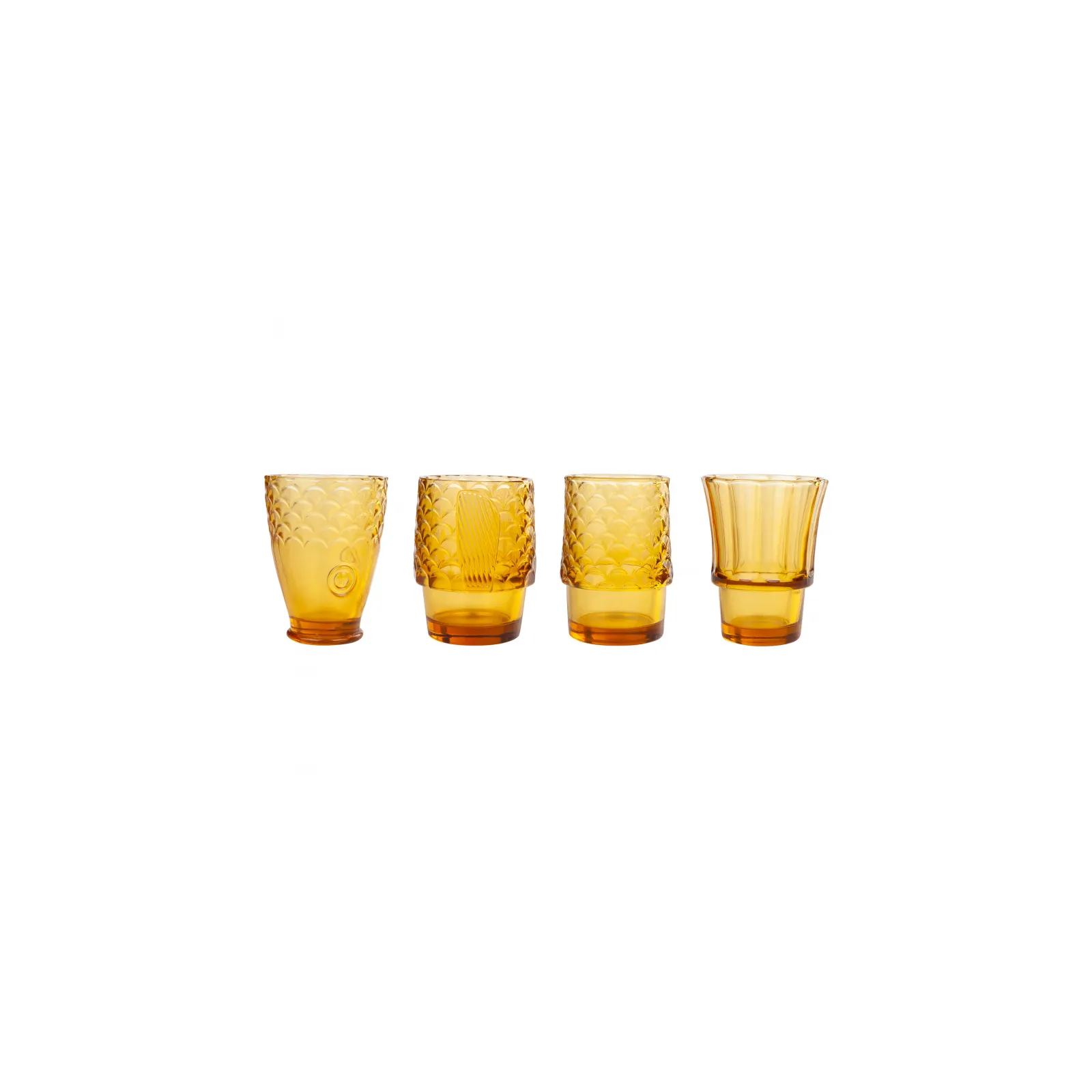 Karaca Fish  Softdrinkglas 4-teilig , Amber - Image 2