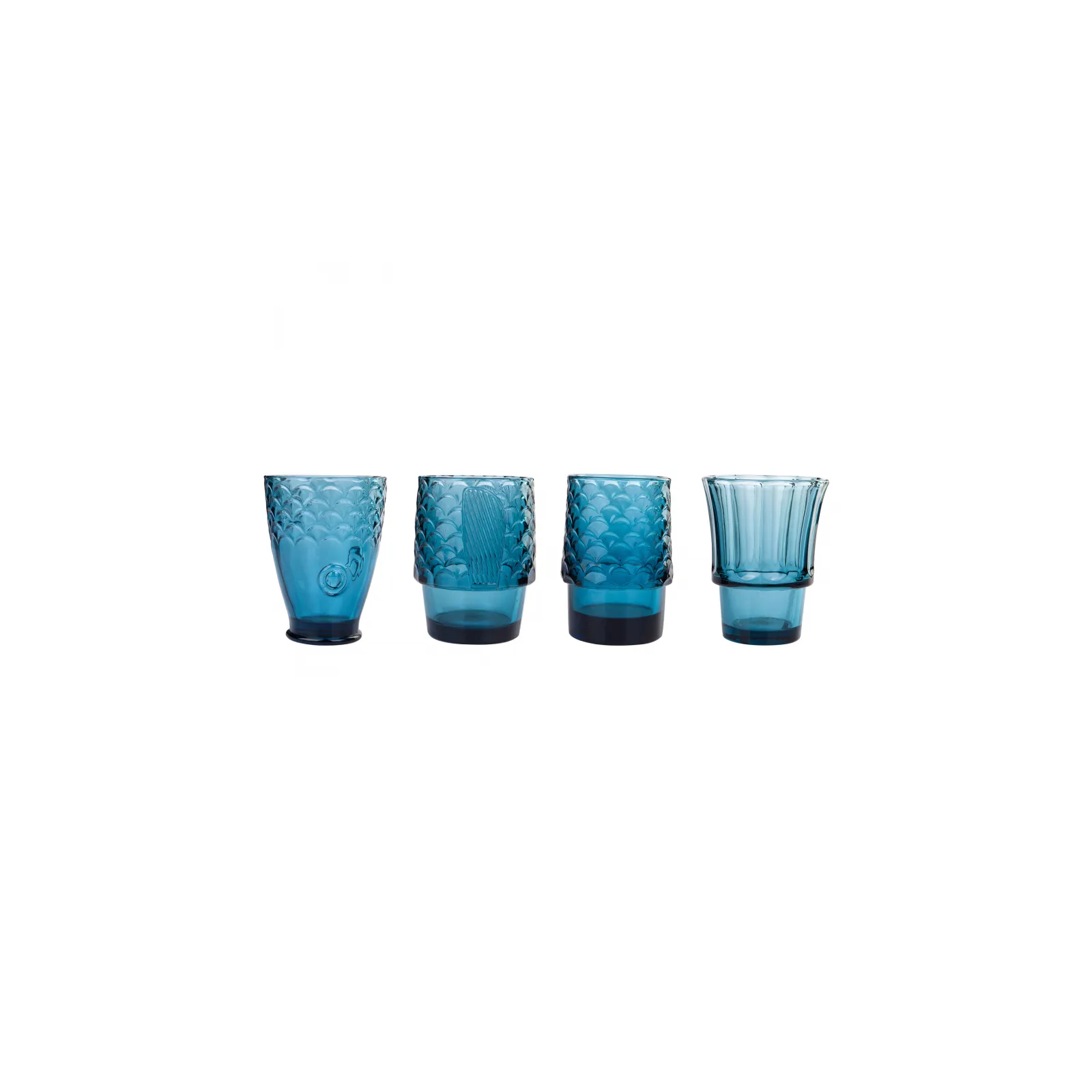 Karaca Fish Softdrinkglas 4-teilig, Blau - Image 2