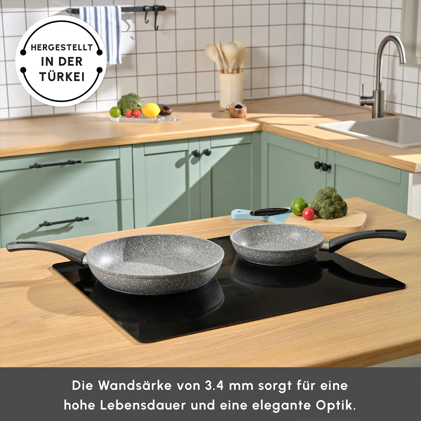 Karaca Gris Biogranit Pfannenset, 2 Teilig - Image 3