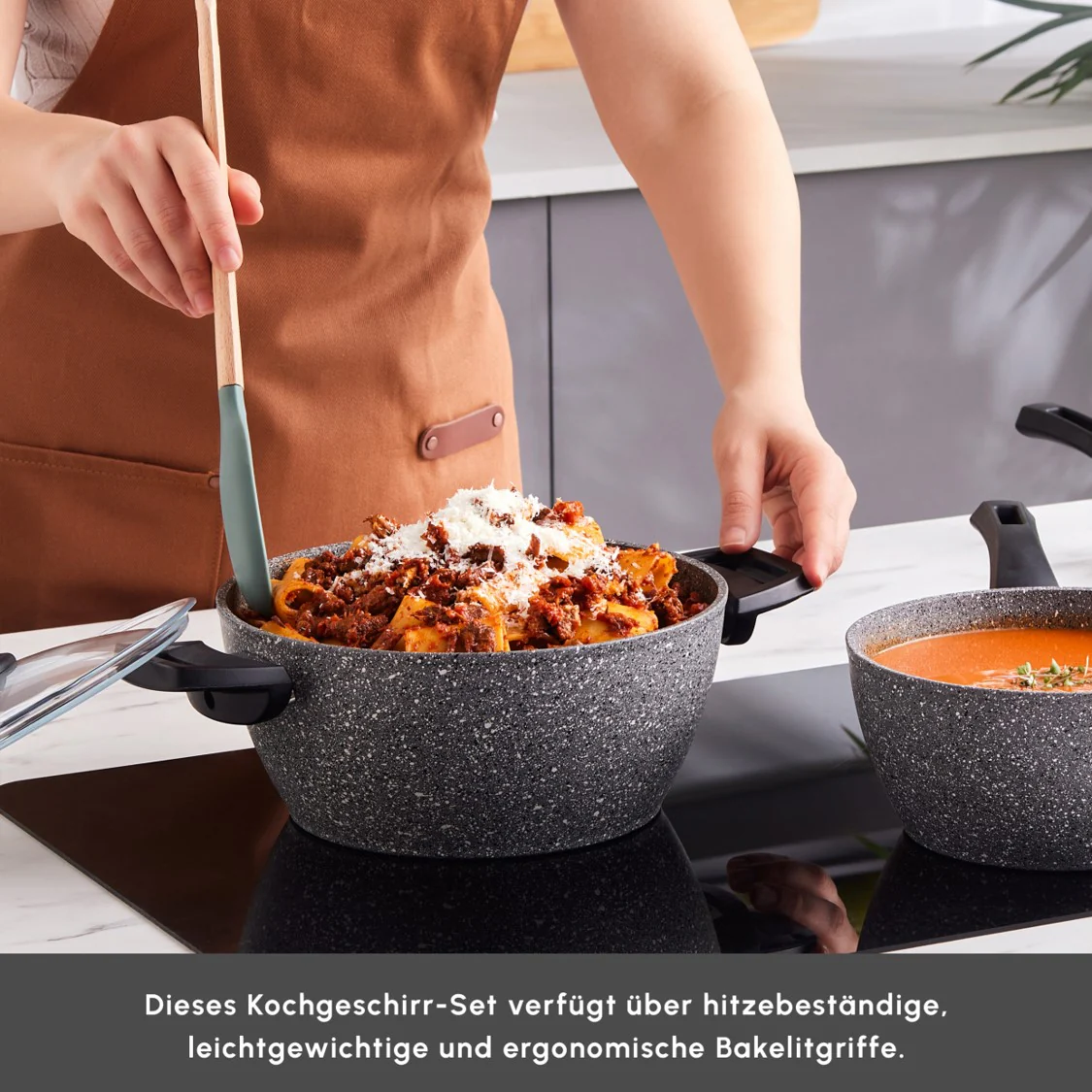 Karaca Gris Biogranite Induktion-Basis Kochgeschirr-Set, 5 Teilig - Image 6