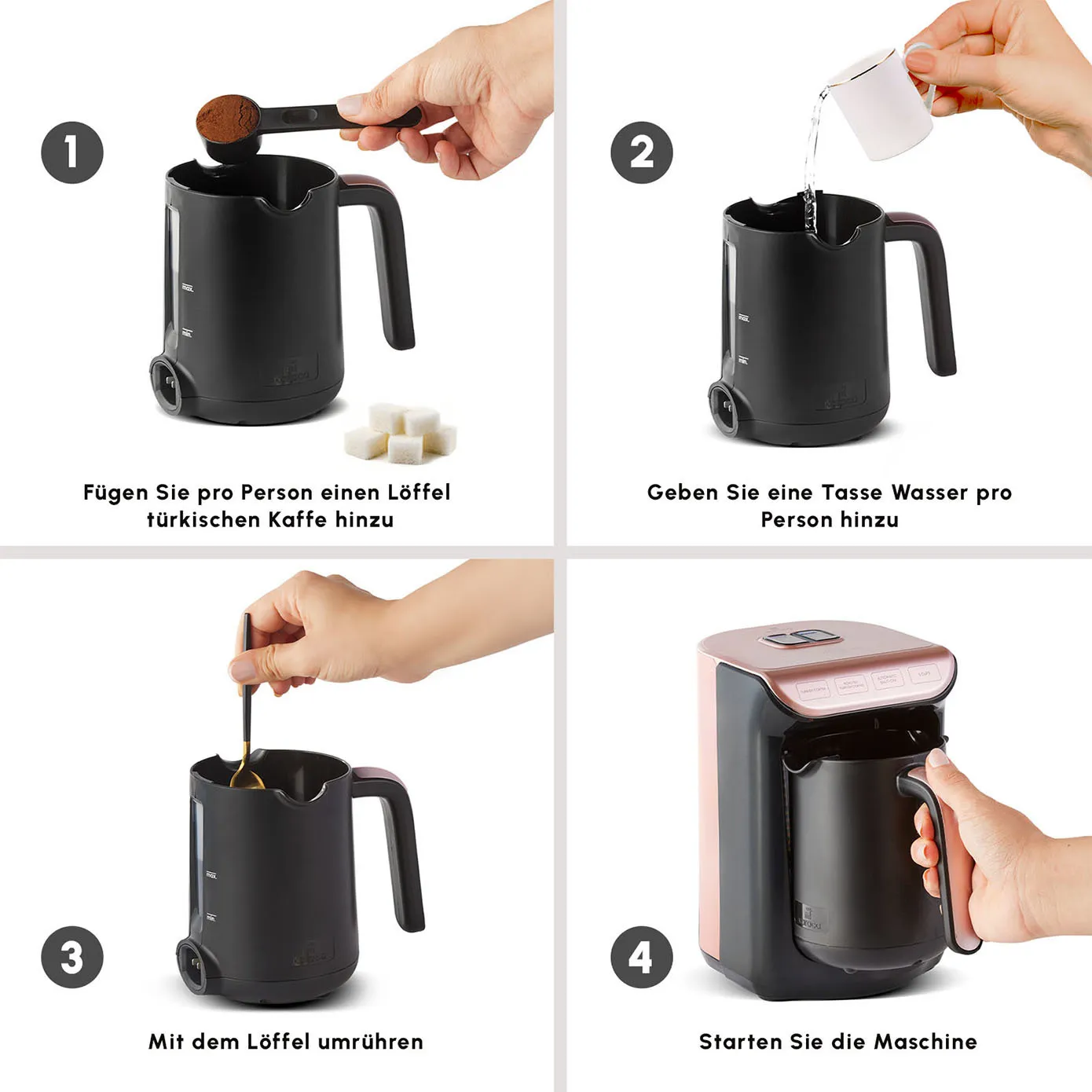 Karaca Hatır Kaffeemaschine mit Röstfunktion Rosenbeere - Image 7