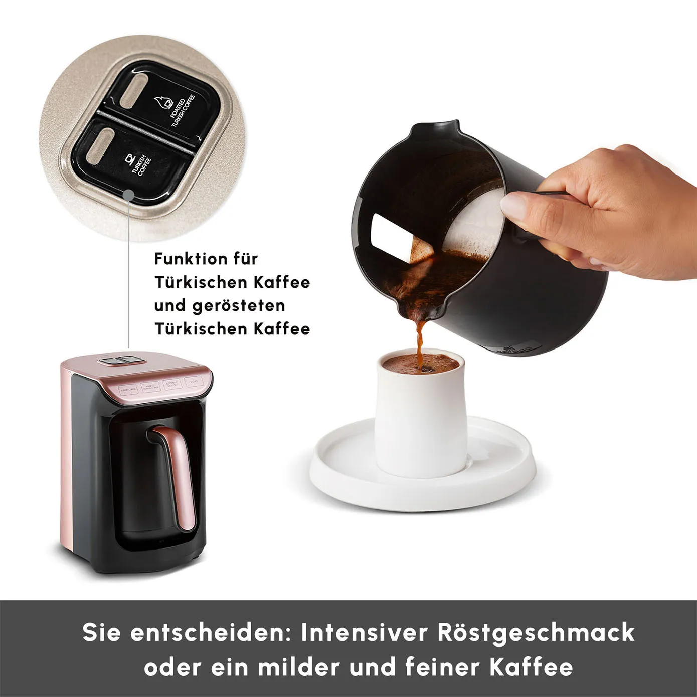 Karaca Hatır Kaffeemaschine mit Röstfunktion Rosenbeere - Image 8