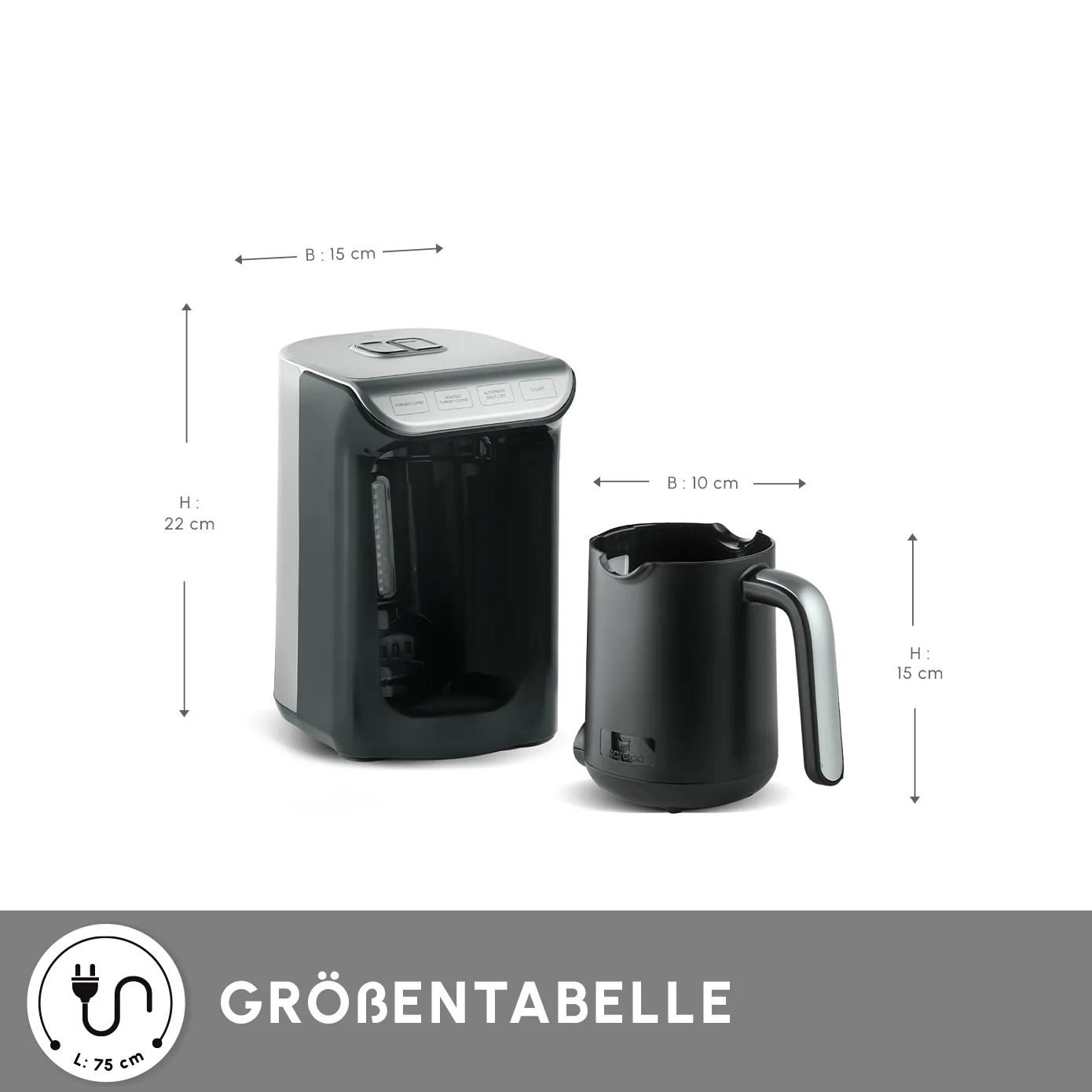 Karaca Hatır Kaffeemaschine mit Röstfunktion Space Gray - Image 2
