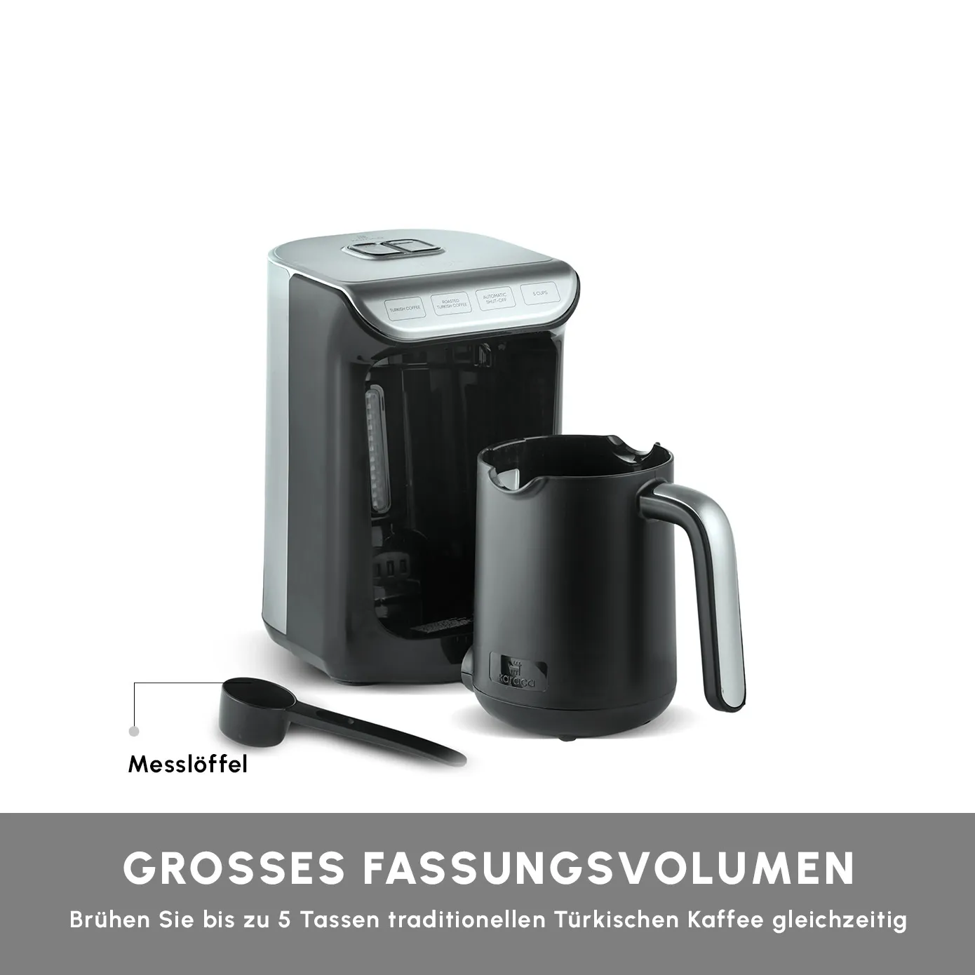 Karaca Hatır Kaffeemaschine mit Röstfunktion Space Gray - Image 3