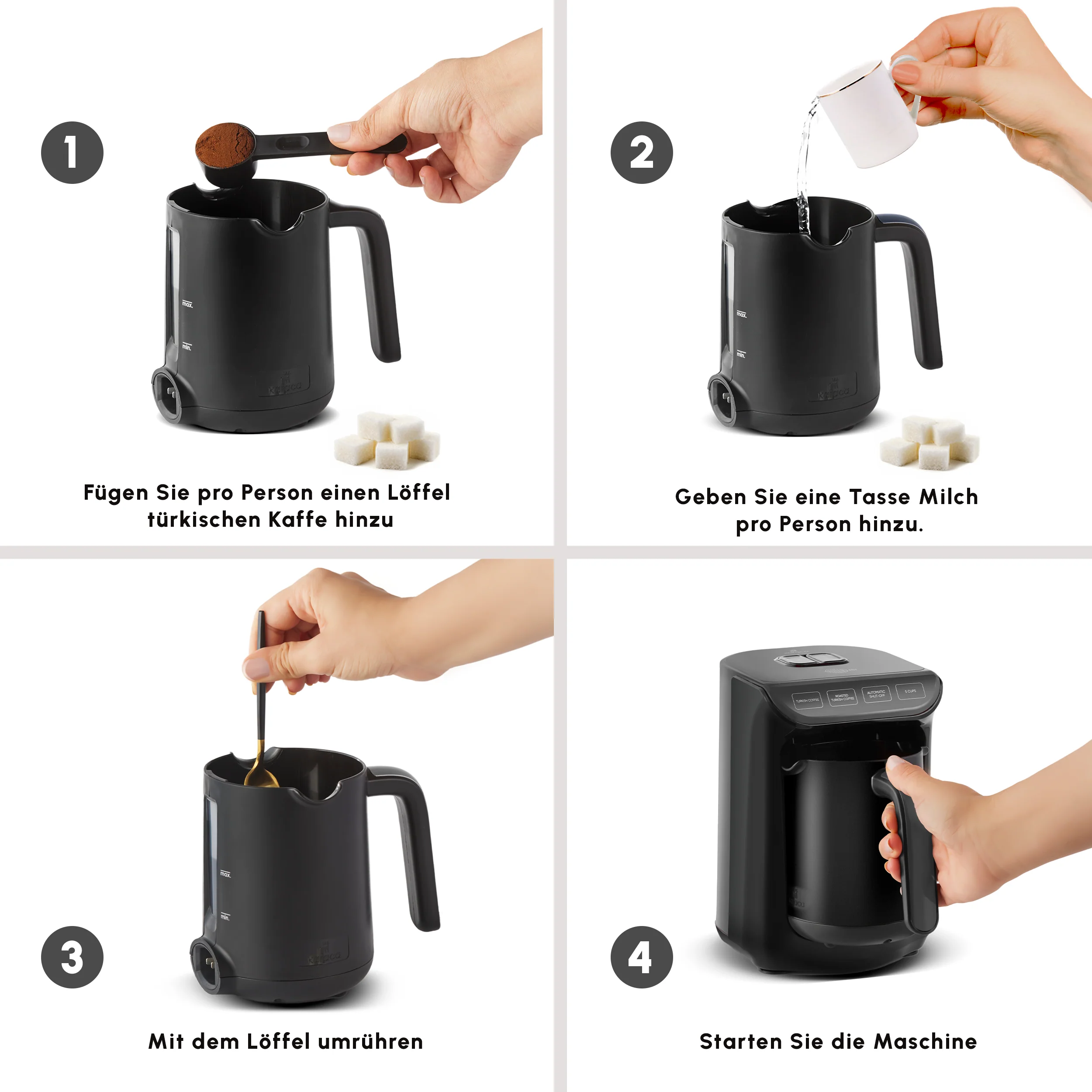Karaca Hatır Milky Türkische Kaffeemaschine Anthrazit - Image 6