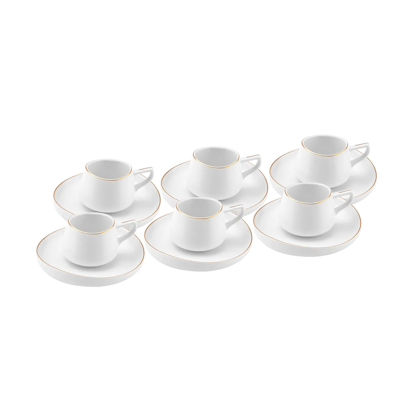 Karaca Hole Porzellan Kaffeetasse Set für 6 Personen 90ml - Image 2