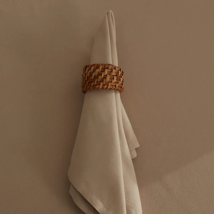 Karaca Home Belle Pflegeleichte 2er Set Stoffservietten Beige - Image 2