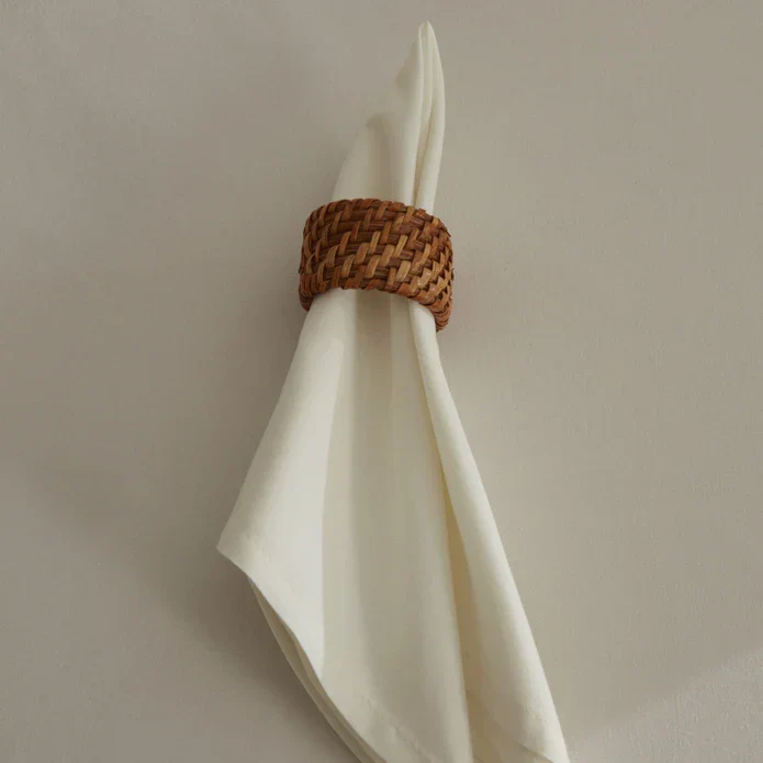Karaca Home Belle Saum 2-teiliges Stoffserviette Ecru - Image 2