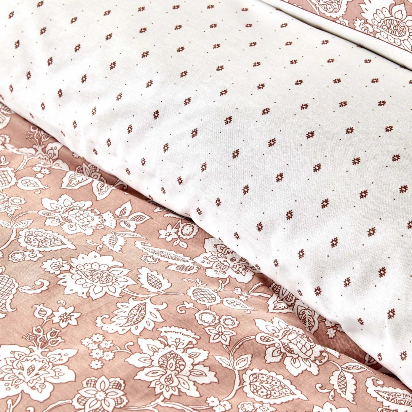Karaca Home Celerina Rosa 100% Baumwolle Einzel Bettbezug Set - Image 3