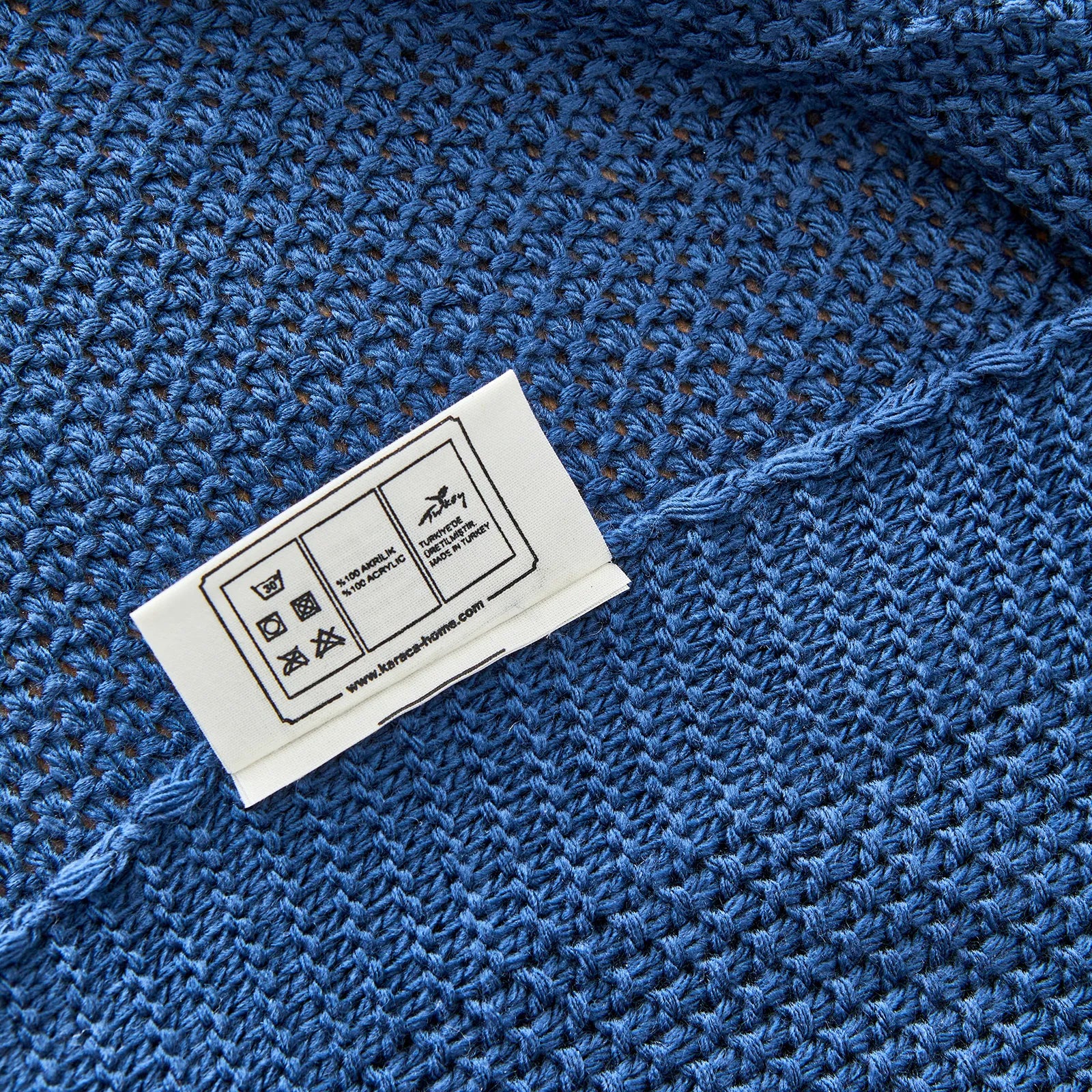 Karaca Home Dunkelblau Strickdecke Öko-Tex Zertifiziert - Image 5
