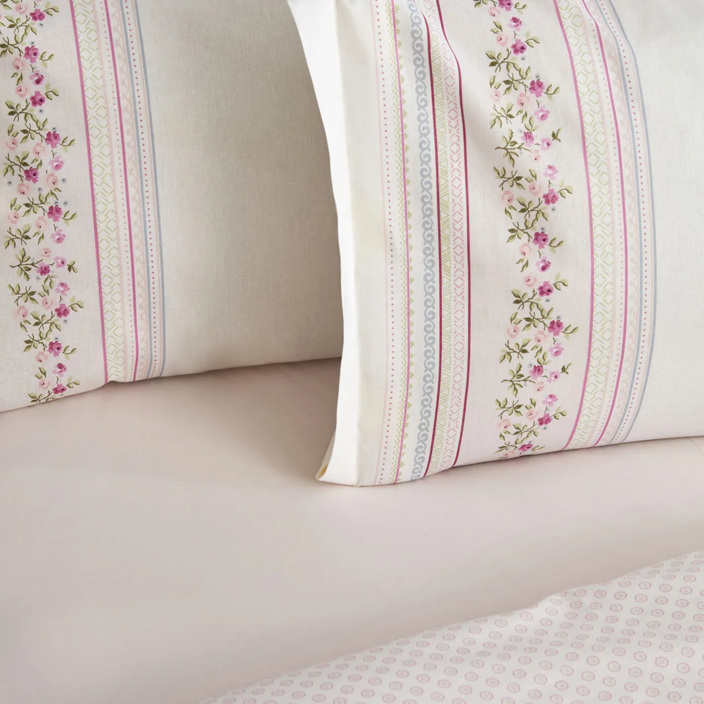 Karaca Home Glen Baumwolle Einzel Bettdeckenbezug Set Rosa - Image 3
