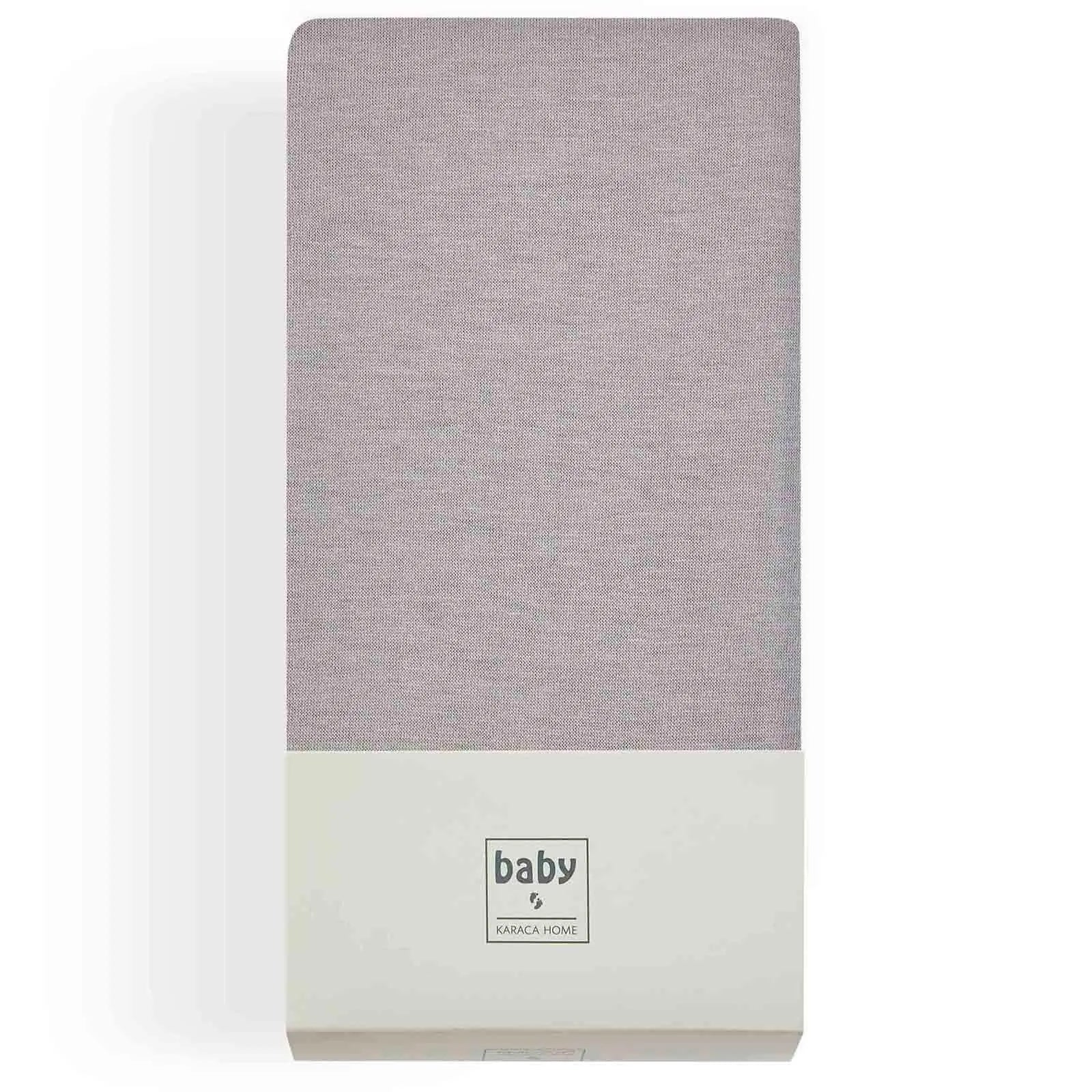 Karaca Home Jersey Fitted Bed Sheet Grey 70x140 cm + 20 cm Öko-Tex Zertifiziert - Image 3
