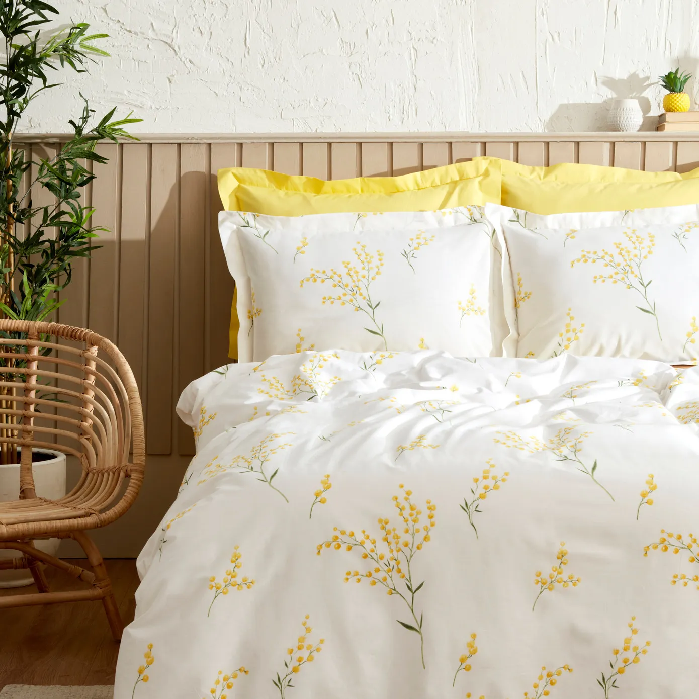 Karaca Home Loretta 100% Baumwolle Einzelbett Bettwäsche Set, Gelb - Image 2