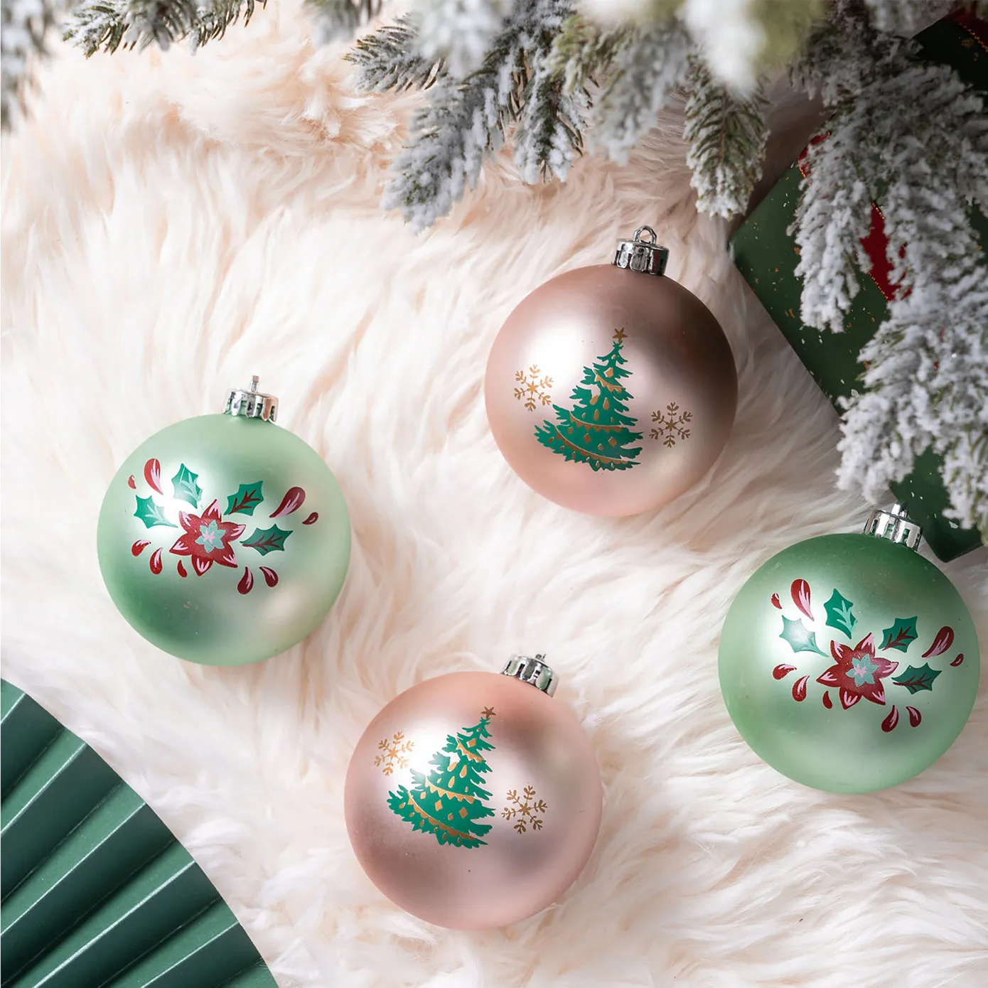 Karaca Home Weihnachten Hübsches Baumschmuck Set, 4 Teilig, 8 cm - Image 3