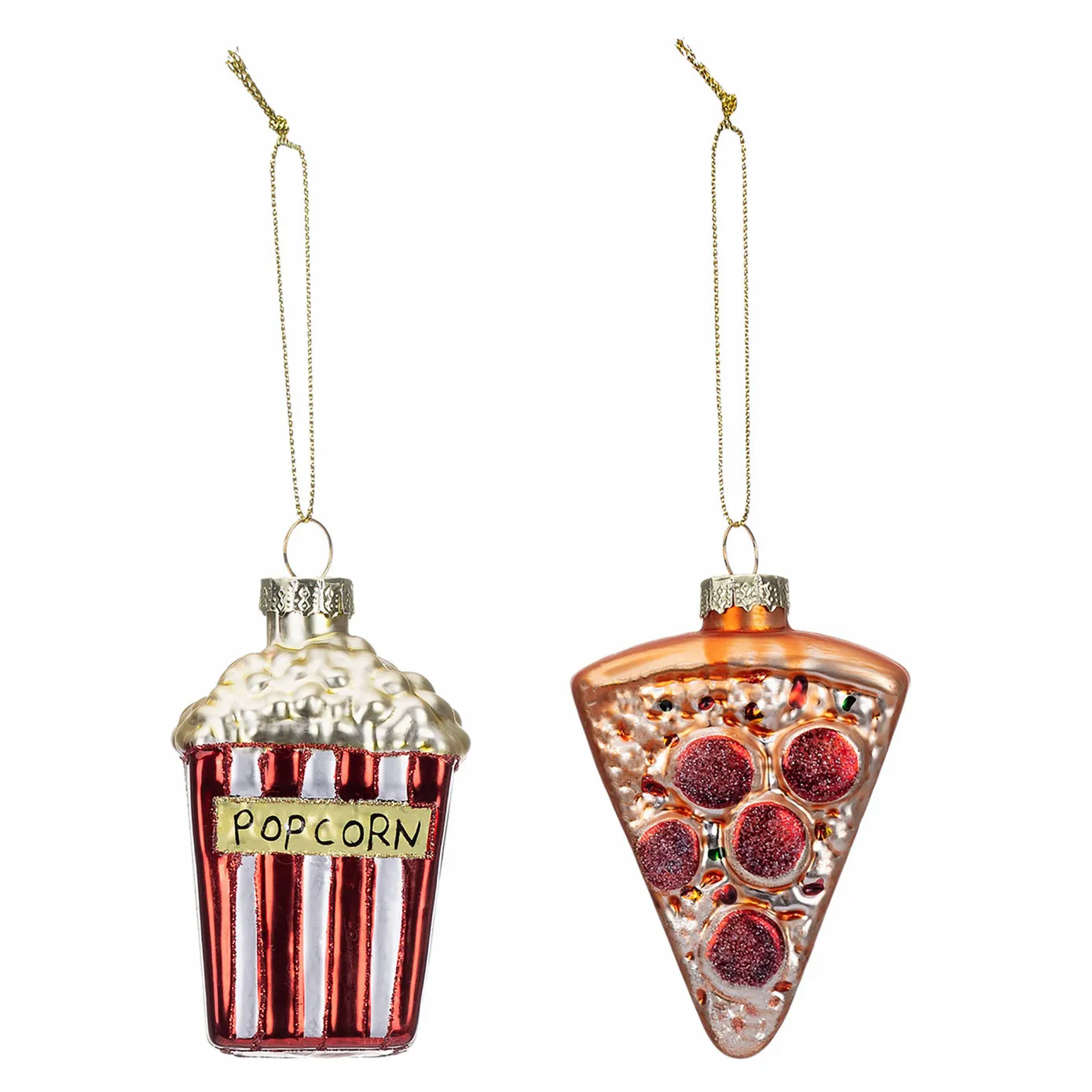 Karaca Home Weihnachten Popcorn Pizza Baumschmuck Set, 2 Teilig - Image 4
