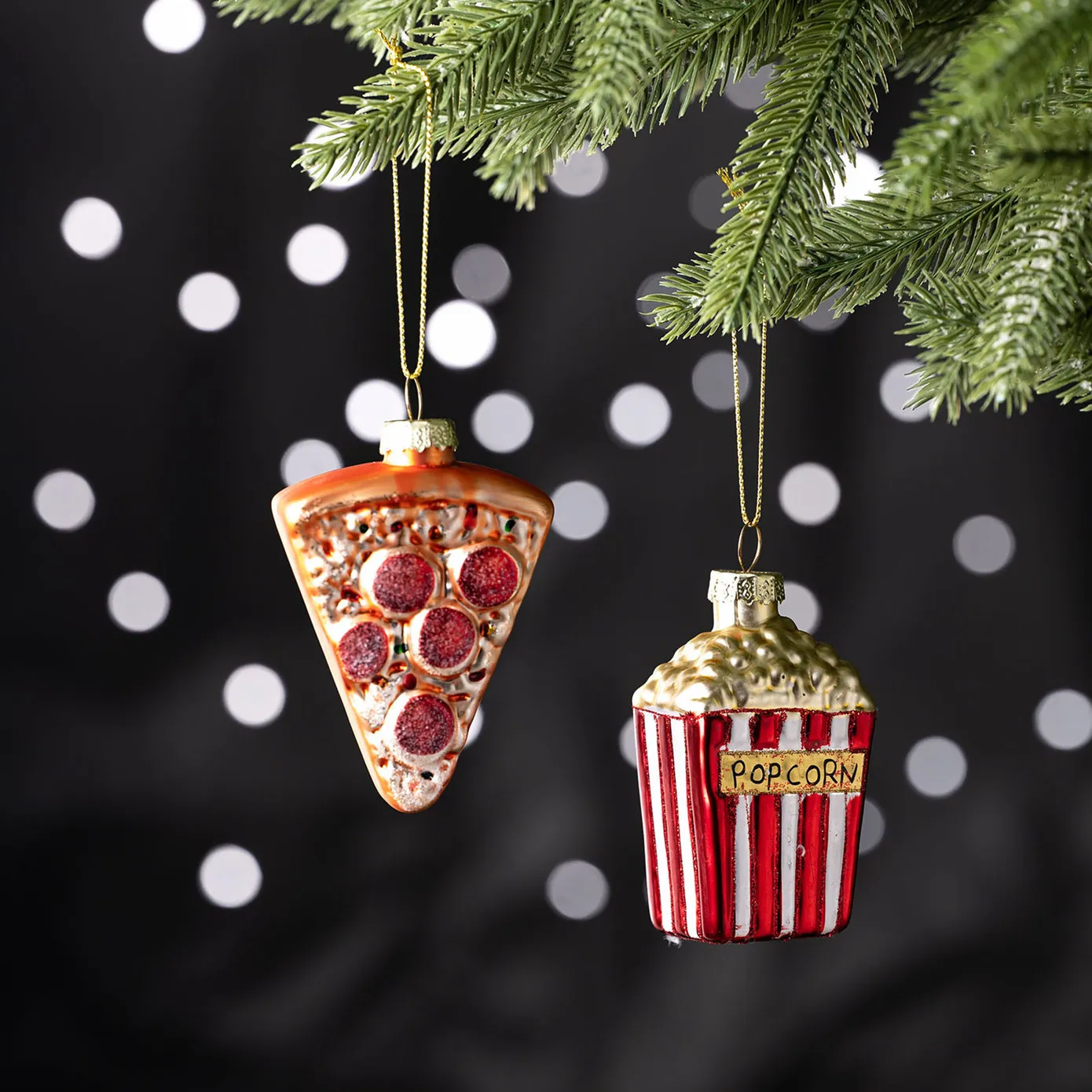 Karaca Home Weihnachten Popcorn Pizza Baumschmuck Set, 2 Teilig - Image 5