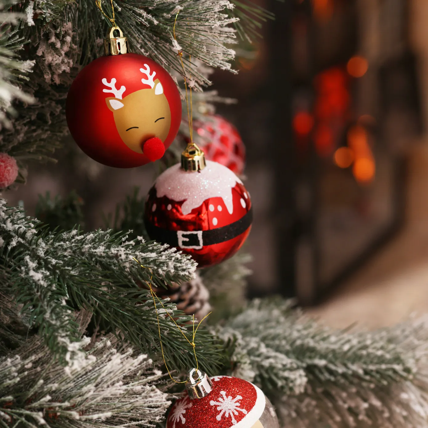 Karaca Home Weihnachten Weihnachtsmann Baumschmuck-Set, 9 Teilig, 6 cm - Image 3