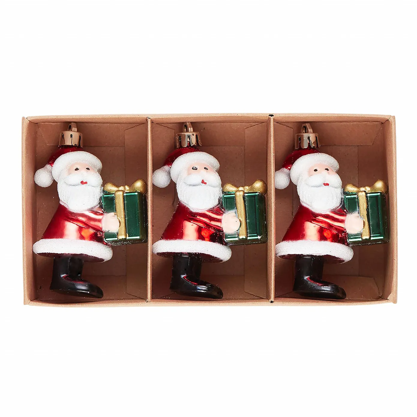 Karaca Home Weihnachtsmann mit Geschenk Christbaumschmuckbaum, 3er Set - Image 5