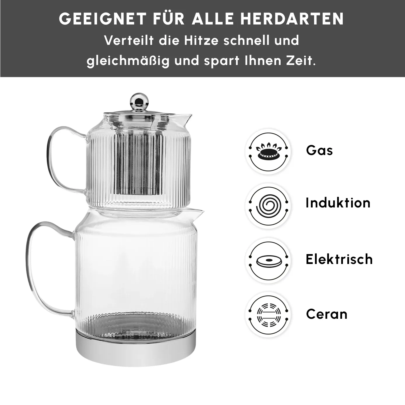 Karaca Kelly Glas Teekanne - Image 8