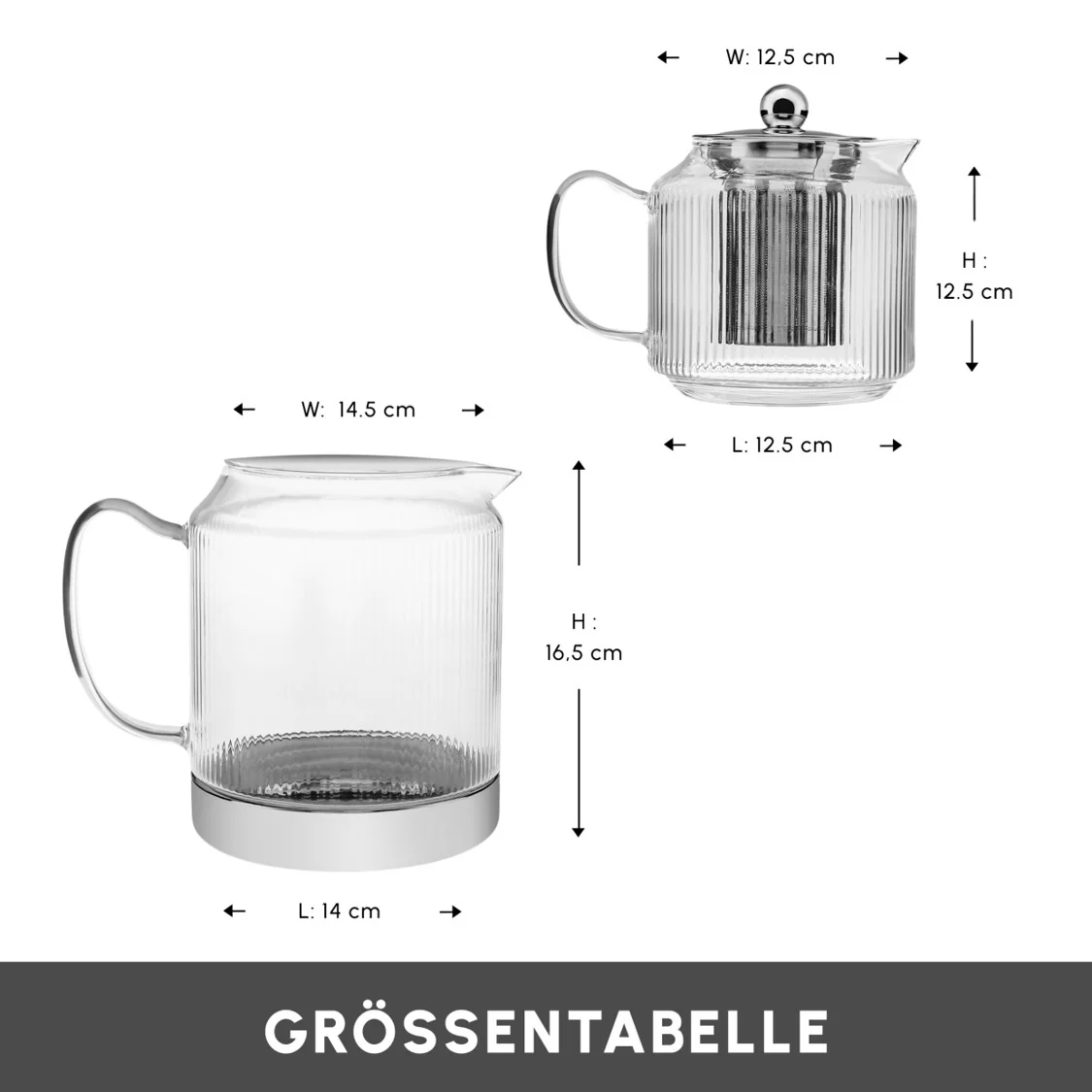 Karaca Kelly XL Glas-Teekanne - Image 2