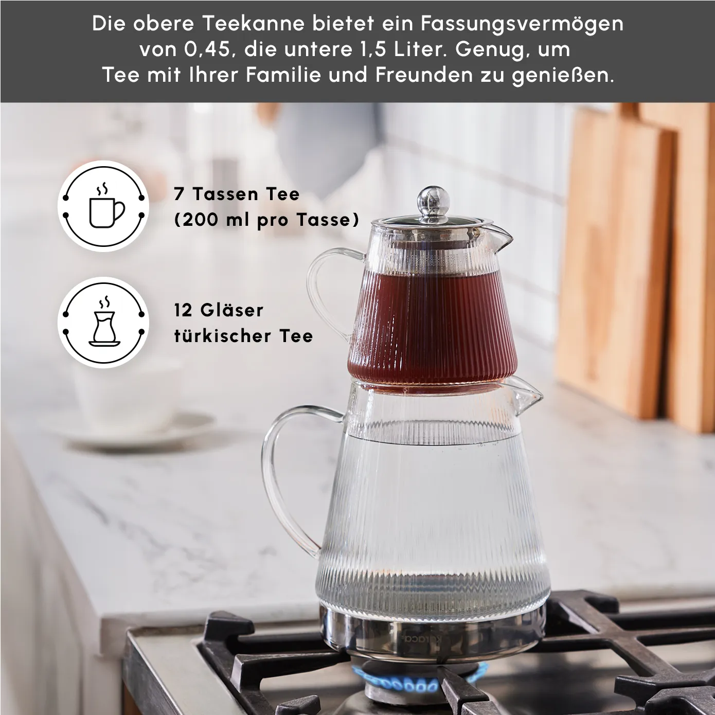 Karaca Keops Glas-Teekanne - Image 5