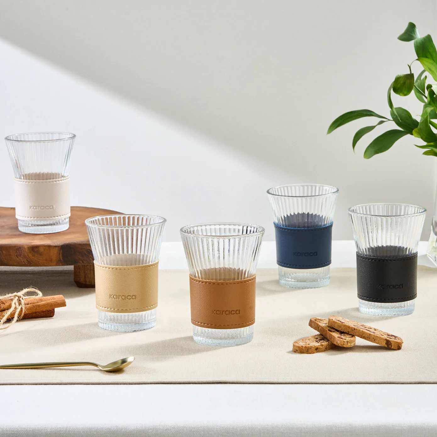 Karaca Leder Cool Touch Latte Glas 210 Ml Braun - Image 3