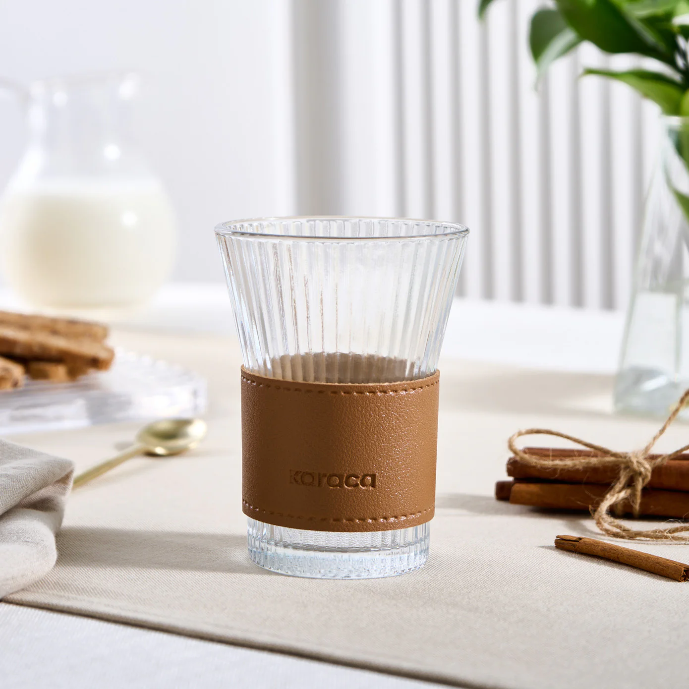 Karaca Leder Cool Touch Latte Glas 210 Ml Braun - Image 6