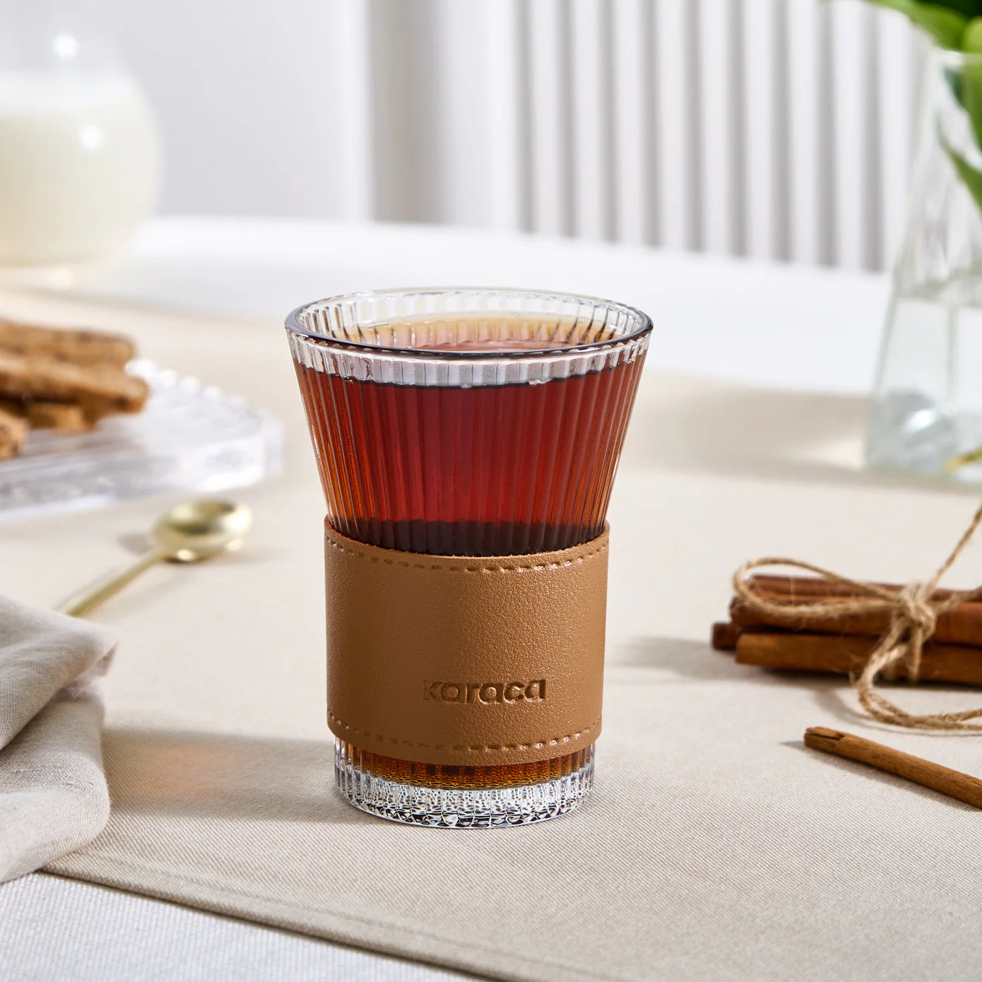 Karaca Leder Cool Touch Latte Glas 210 Ml Braun - Image 7