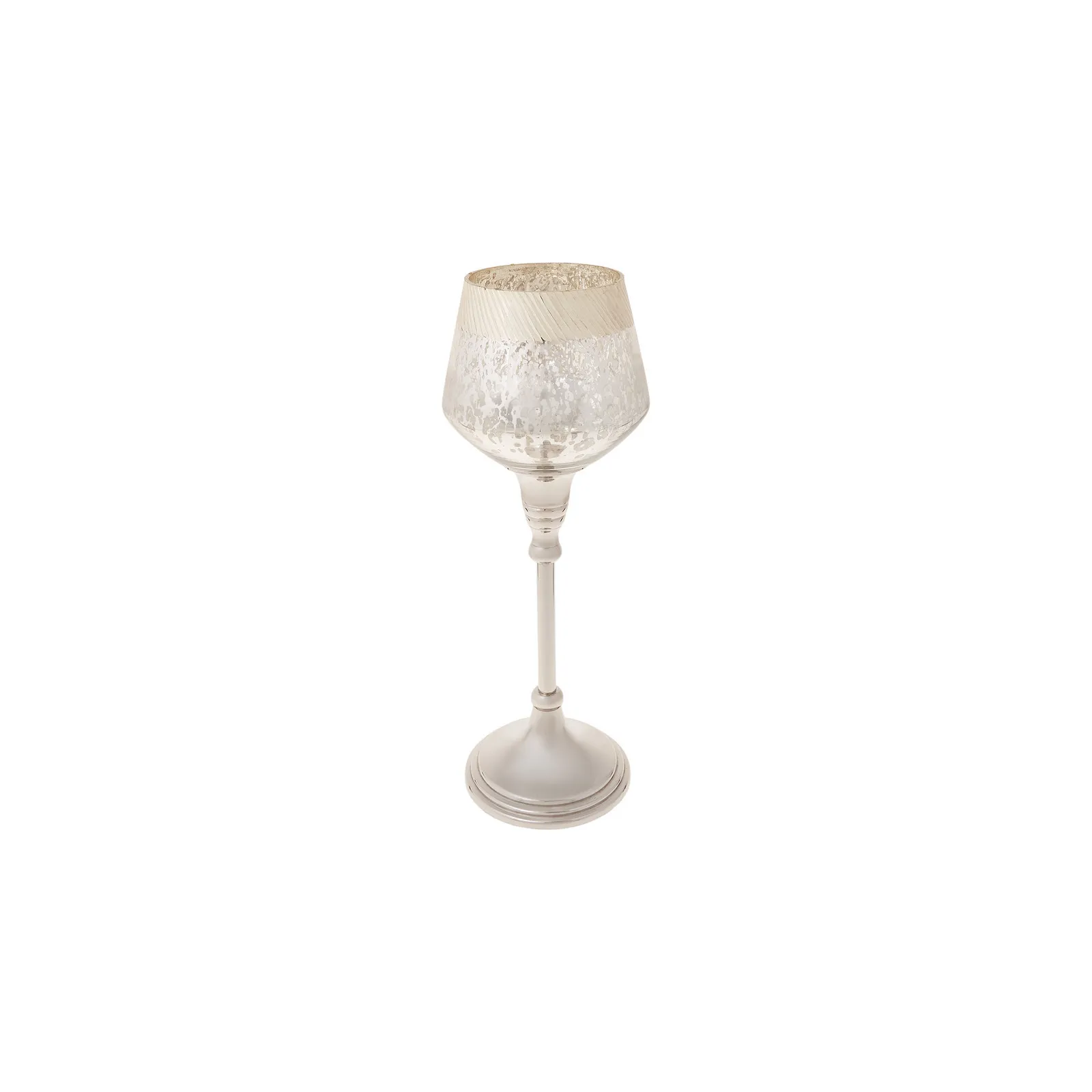 Karaca Lucca Şamdan Tealight Kerzenhalter Antikes Silber 30,5cm - Image 3