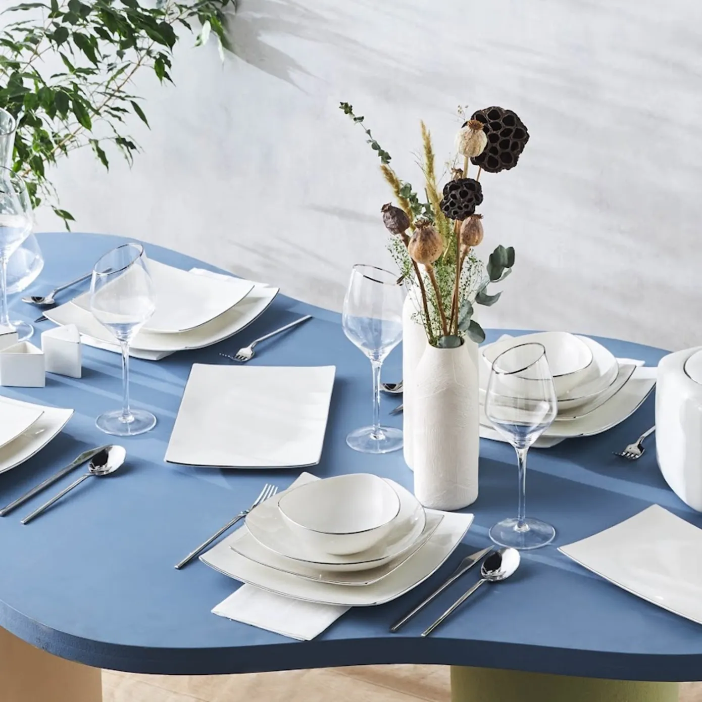 Karaca Lucia Cremegefarbenes 60 Teiliges Platin Tafelservice Für 12 Personen - Image 19