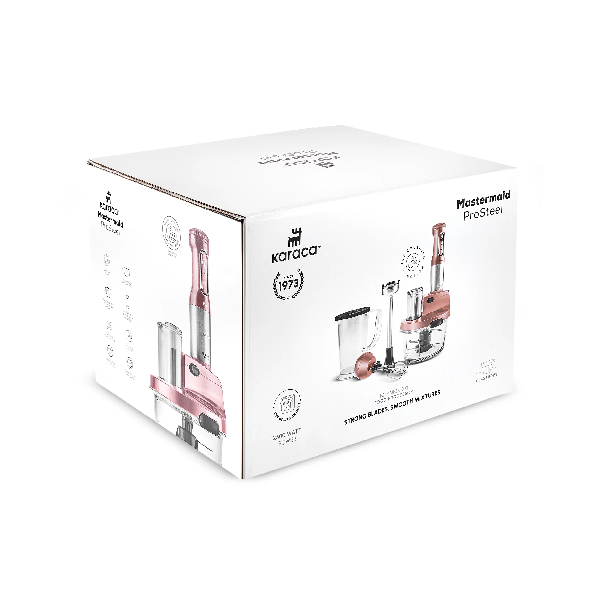Karaca Mastermaid Küchenroboter aus Stahlglas, Langer Mixer 8 ın 1, 2500 W, Galaxy Grey - Image 8