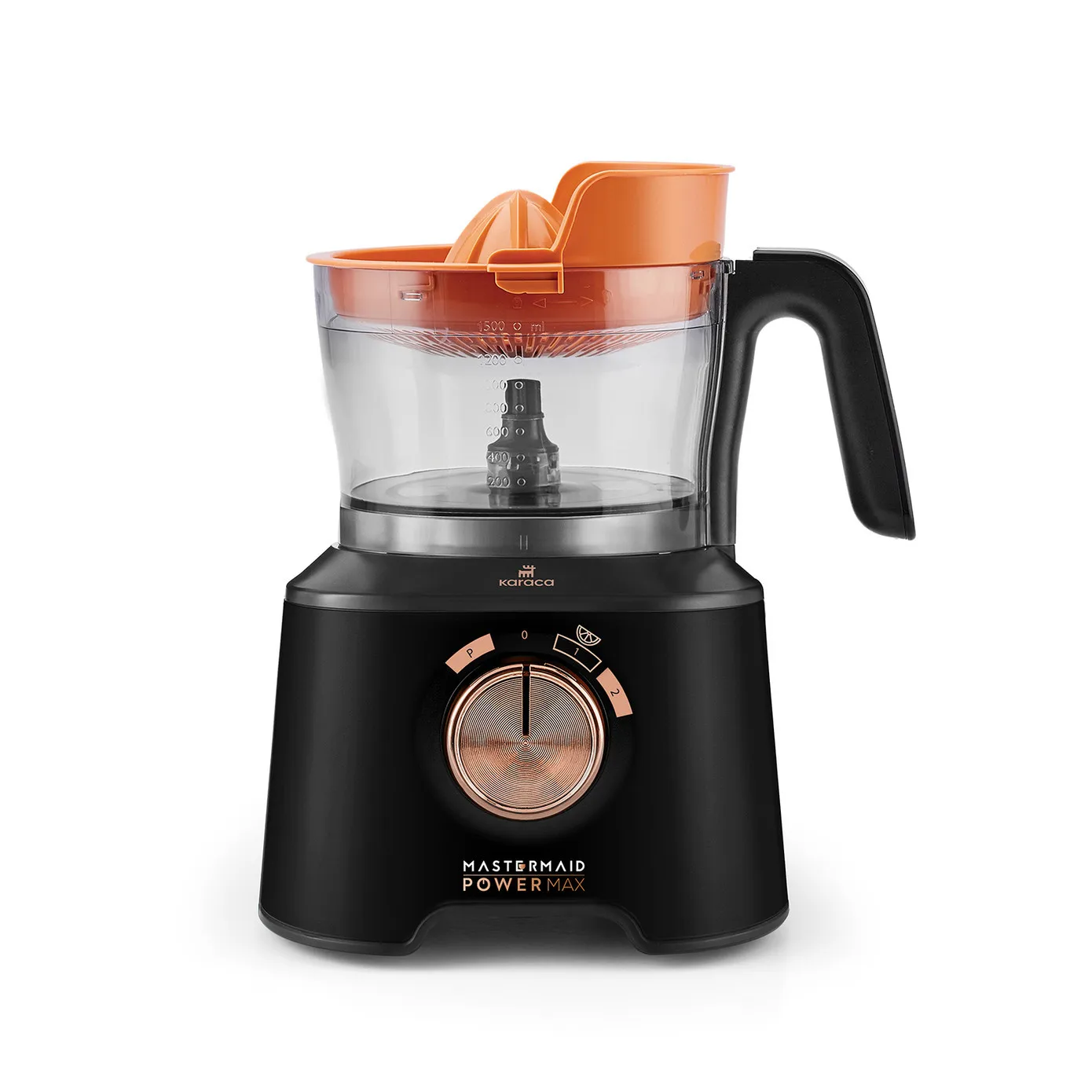 Karaca Mastermaid Power Max 11 in 1 Küchenroboter, Kupfer Schwarz Matt, 2500 W - Image 4